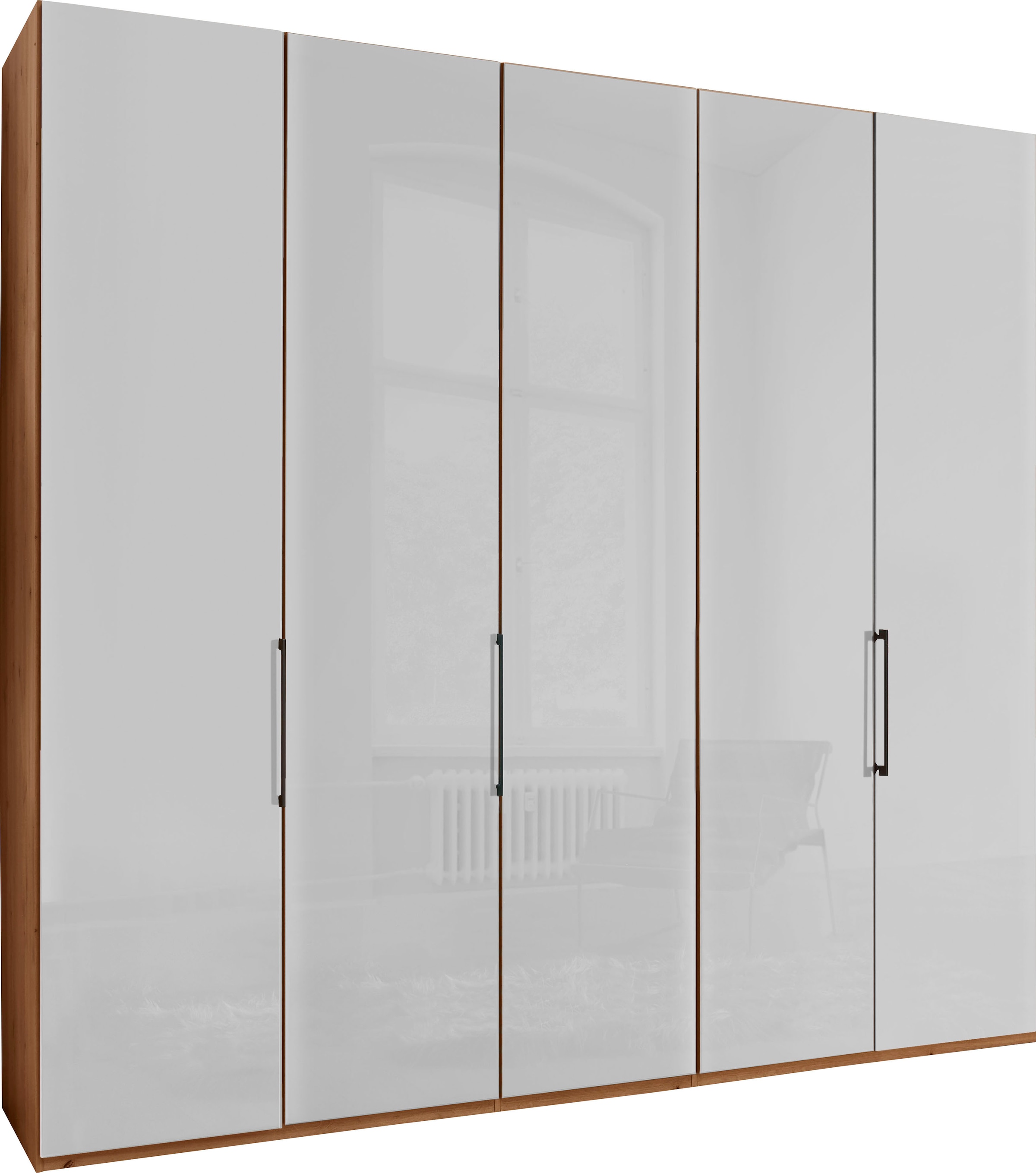 WIEMANN Armoire à portes pliantes »Monaco« mit Glasfront sowie hochwertige Beschläge