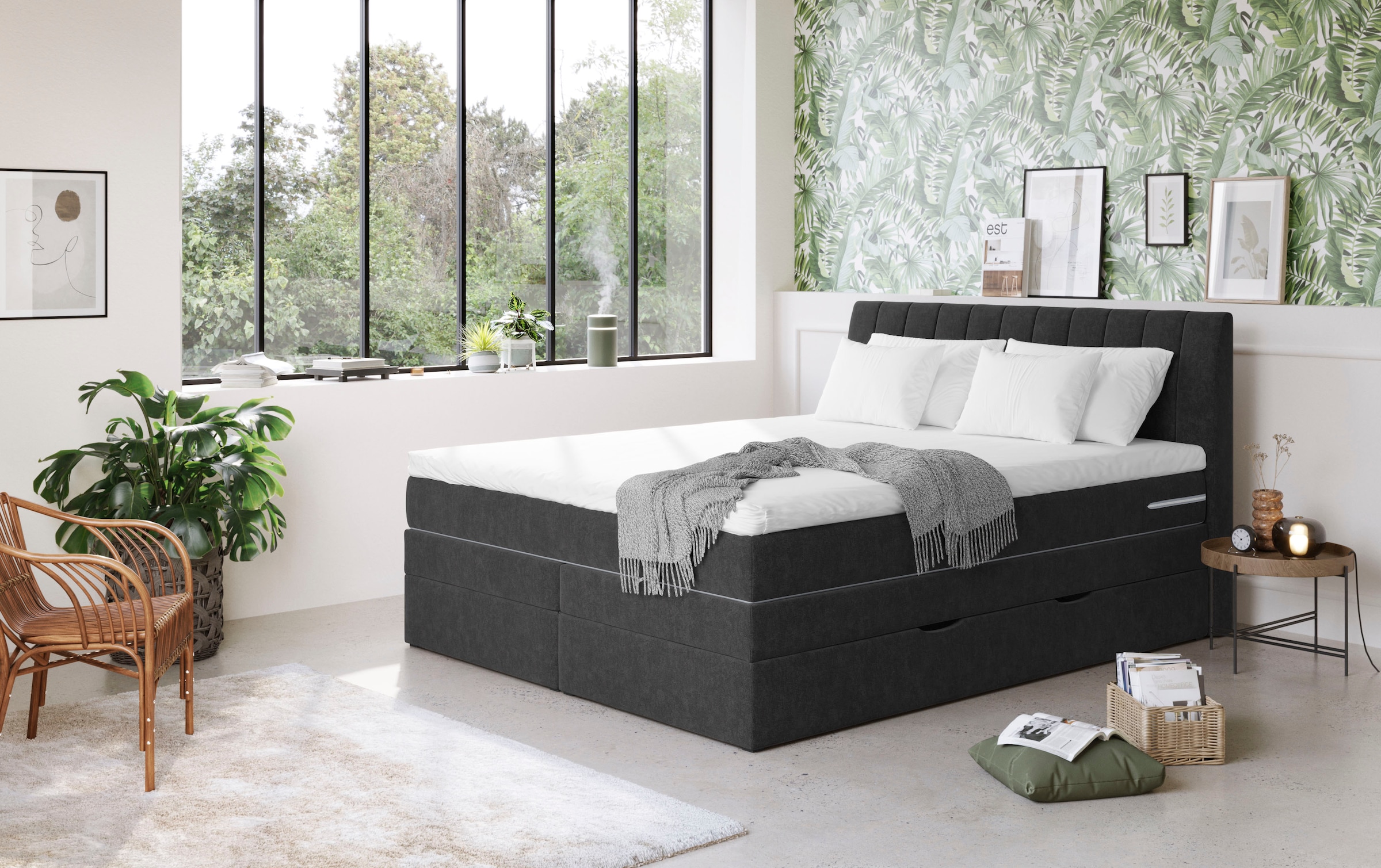 COTTA Boxspringbett »Shark inkl. Bettkasten und Topper«, erhältlich in den Breiten 140x200cm, 160x200cm und 180x200cm