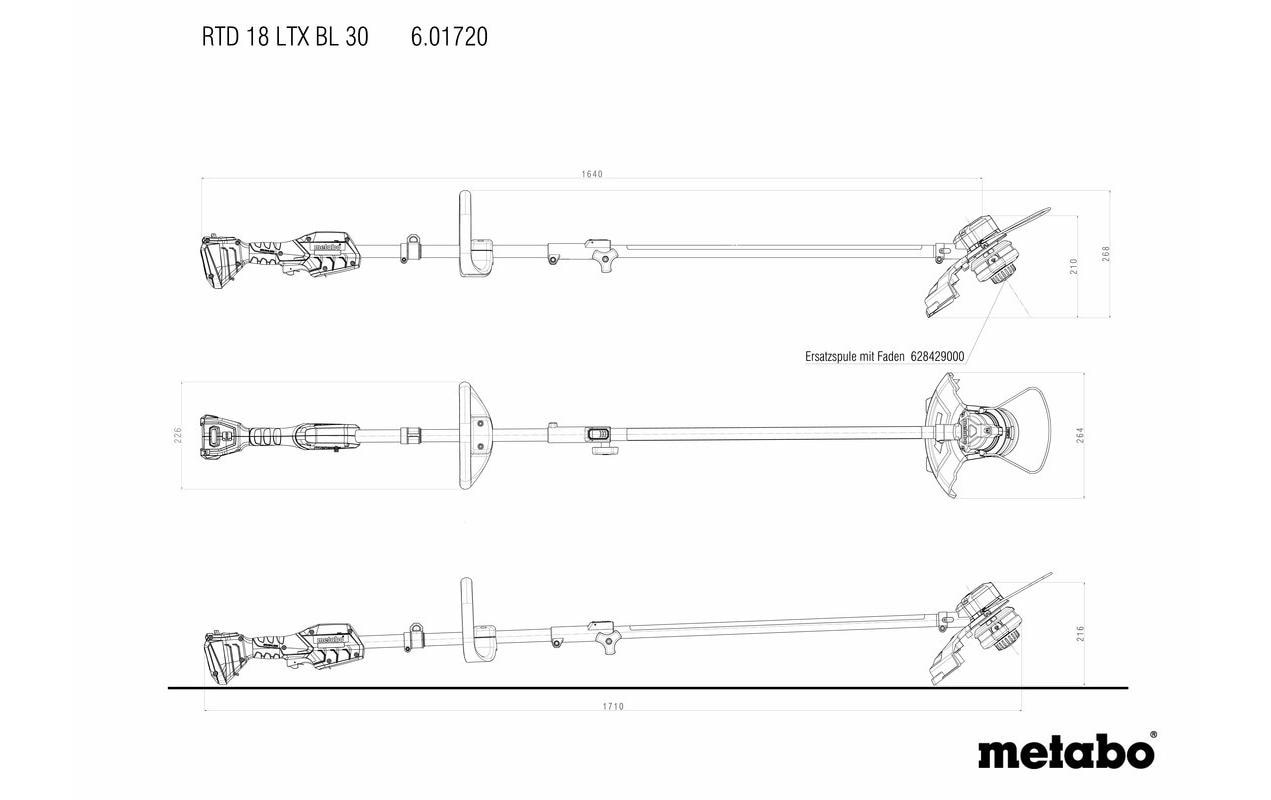 metabo Akku-Rasentrimmer »RTD 18 LTX BL 3«