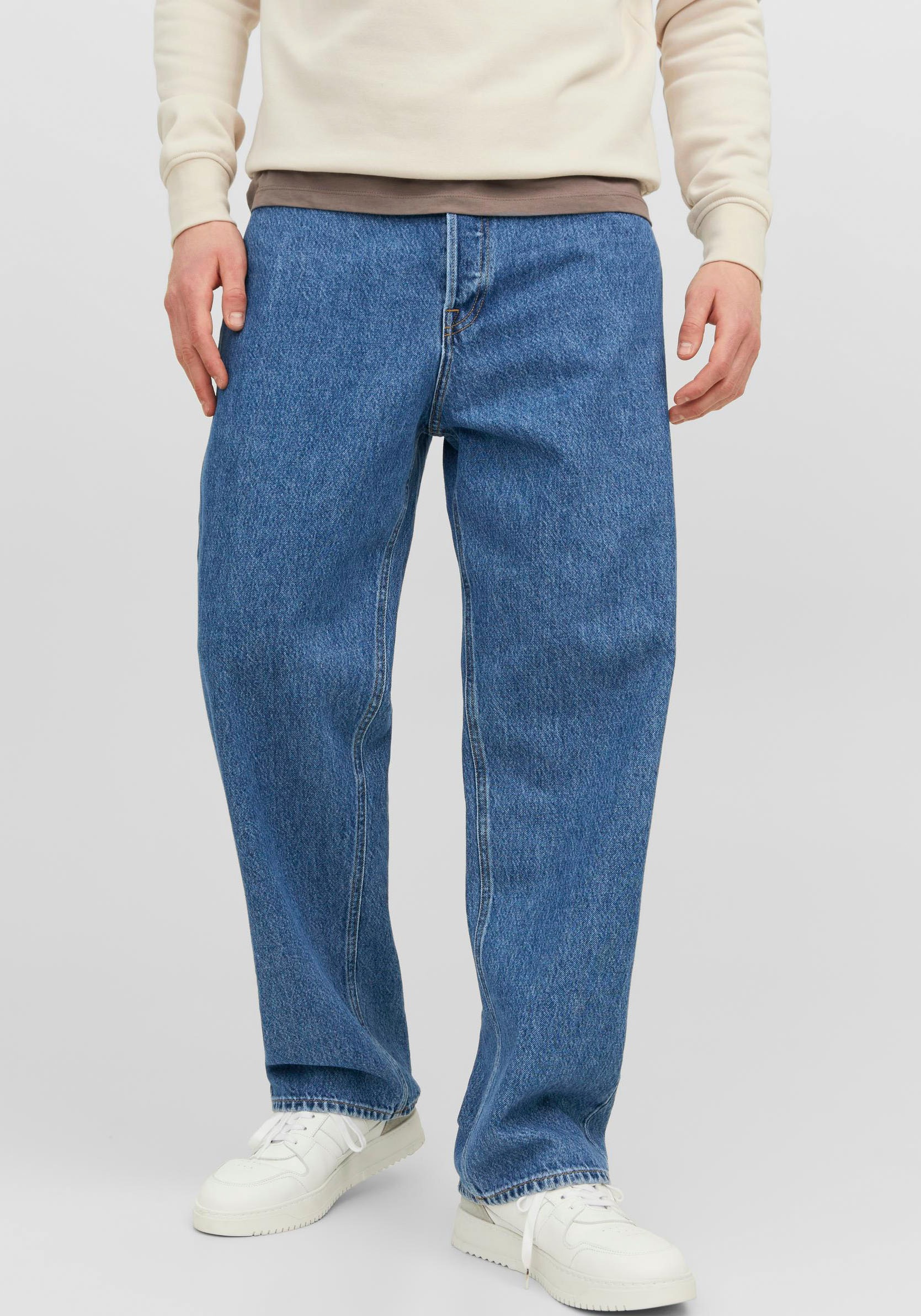 Jack & Jones Relax-fit-Jeans »JJIALEX mit cleanem Look und Taschenvielfalt«, mit Gürtelschlaufen
