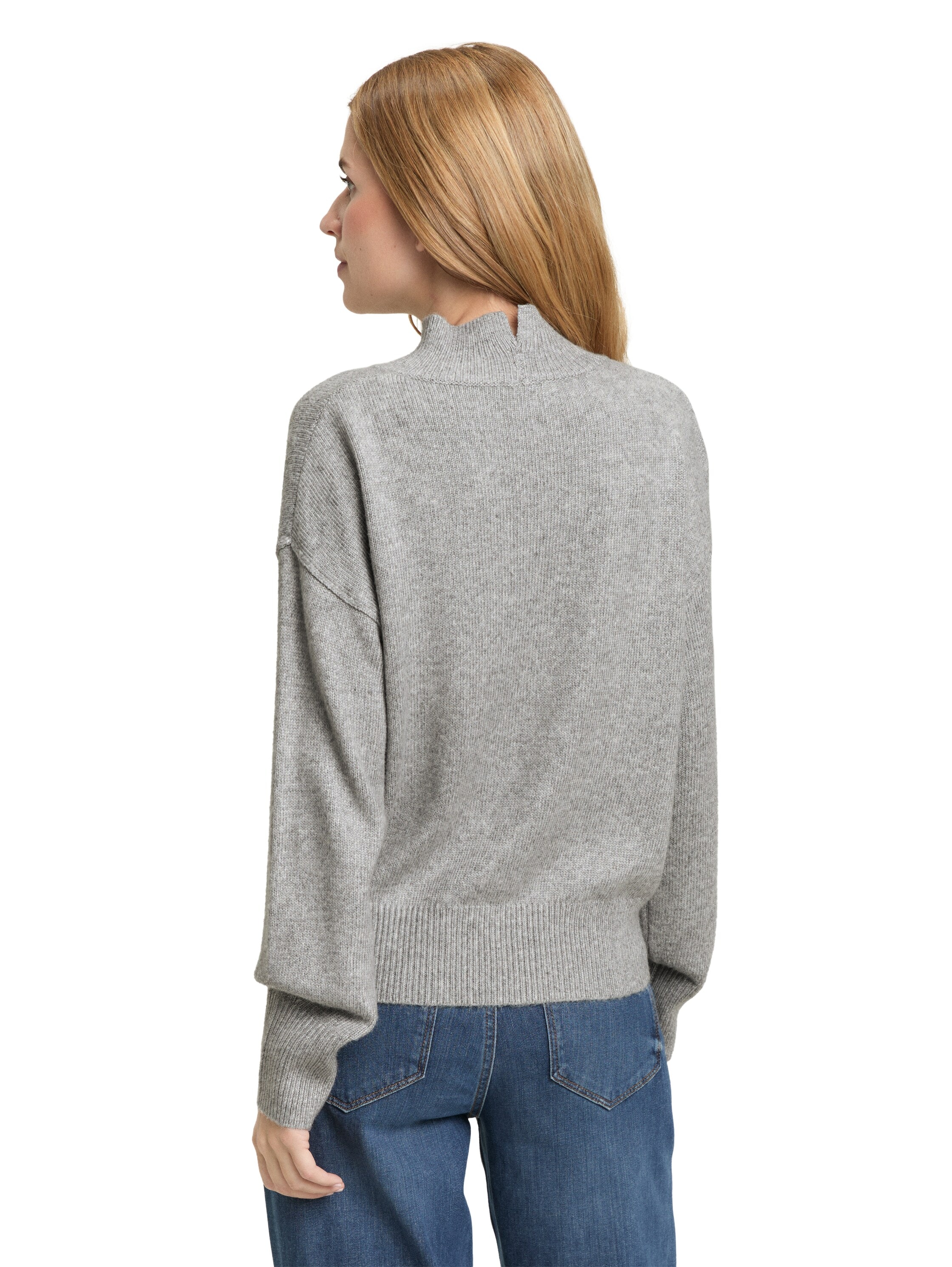 TOM TAILOR Pull en tricot avec bord-côte côtelé