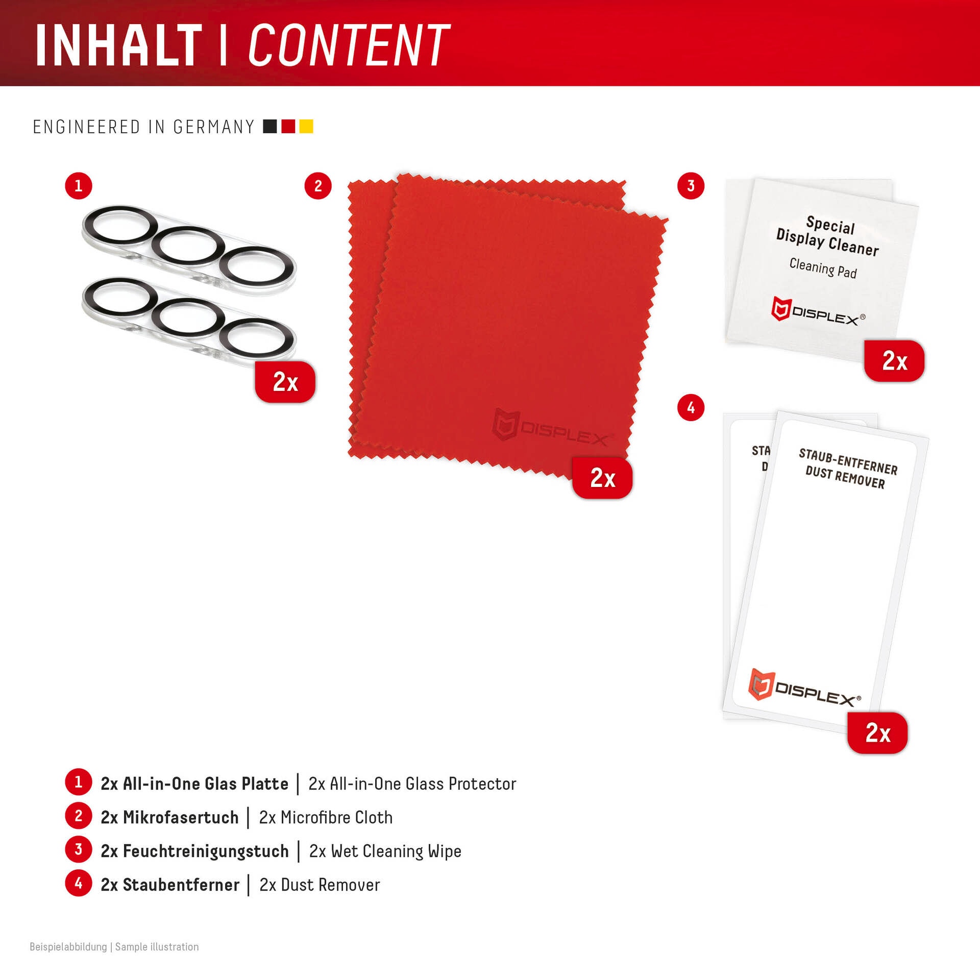 Displex Kameraschutzglas »Camera Lens Glass All-In-One Protector Full Cover« für Samsung Galaxy S25 Packung, 2x All-In-One Glas,  Objektivschutz, Kameraschutz, kratz- & stossfest