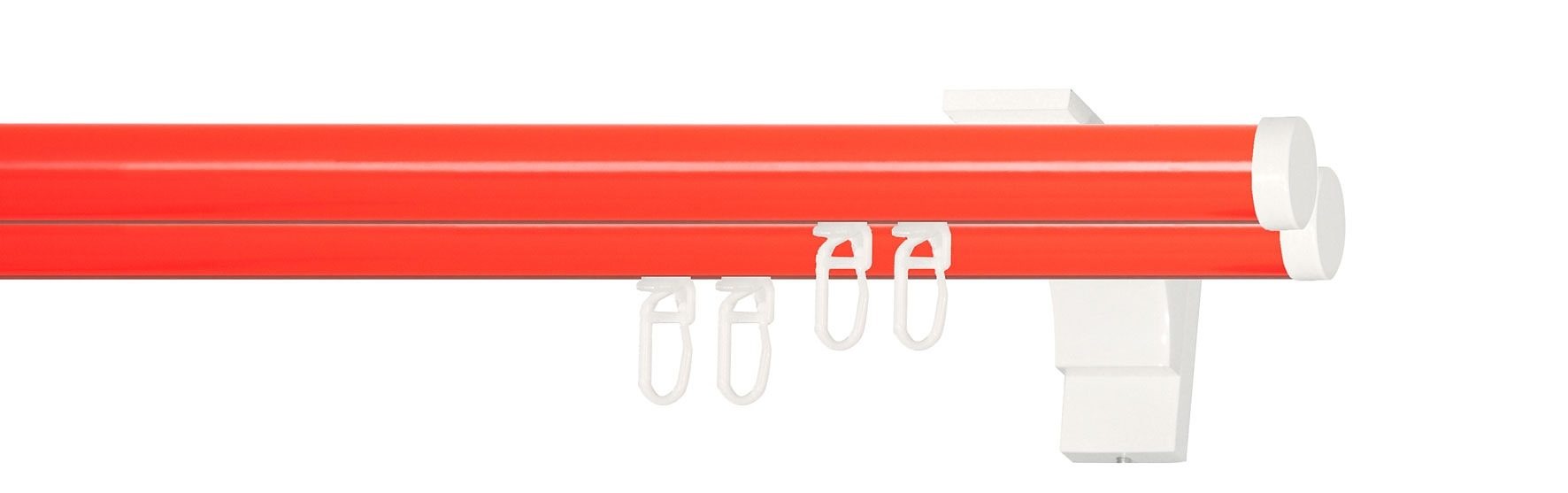 Image of indeko Gardinenstange »Sunny Neon2«, 2 läufig-läufig, Wunschmasslänge, neonorange-weiss bei Ackermann Versand Schweiz