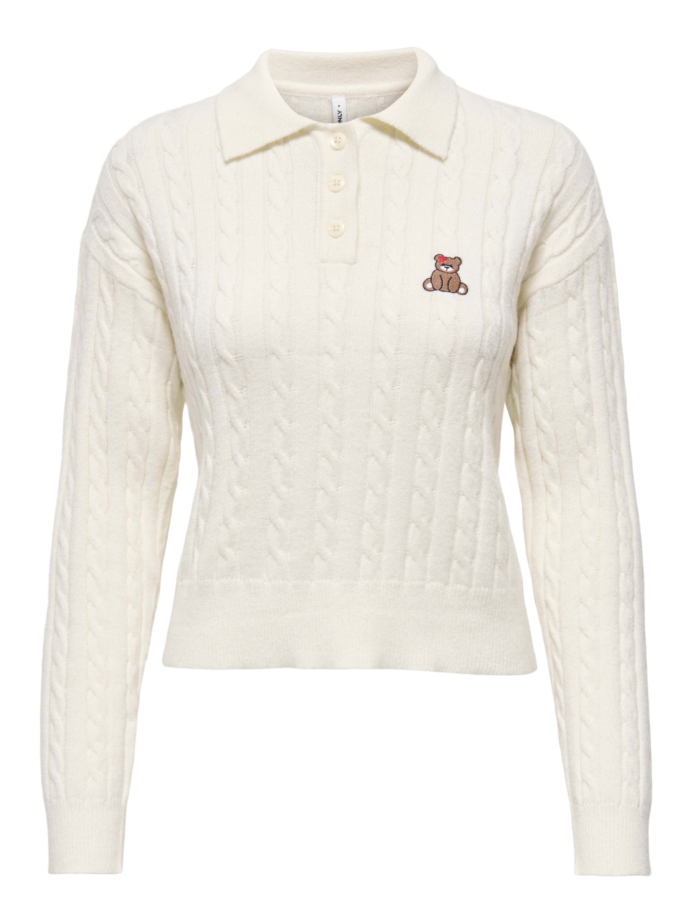 ONLY Pull en tricot »ONLKATIA LS CABLE POLO CC KNT«