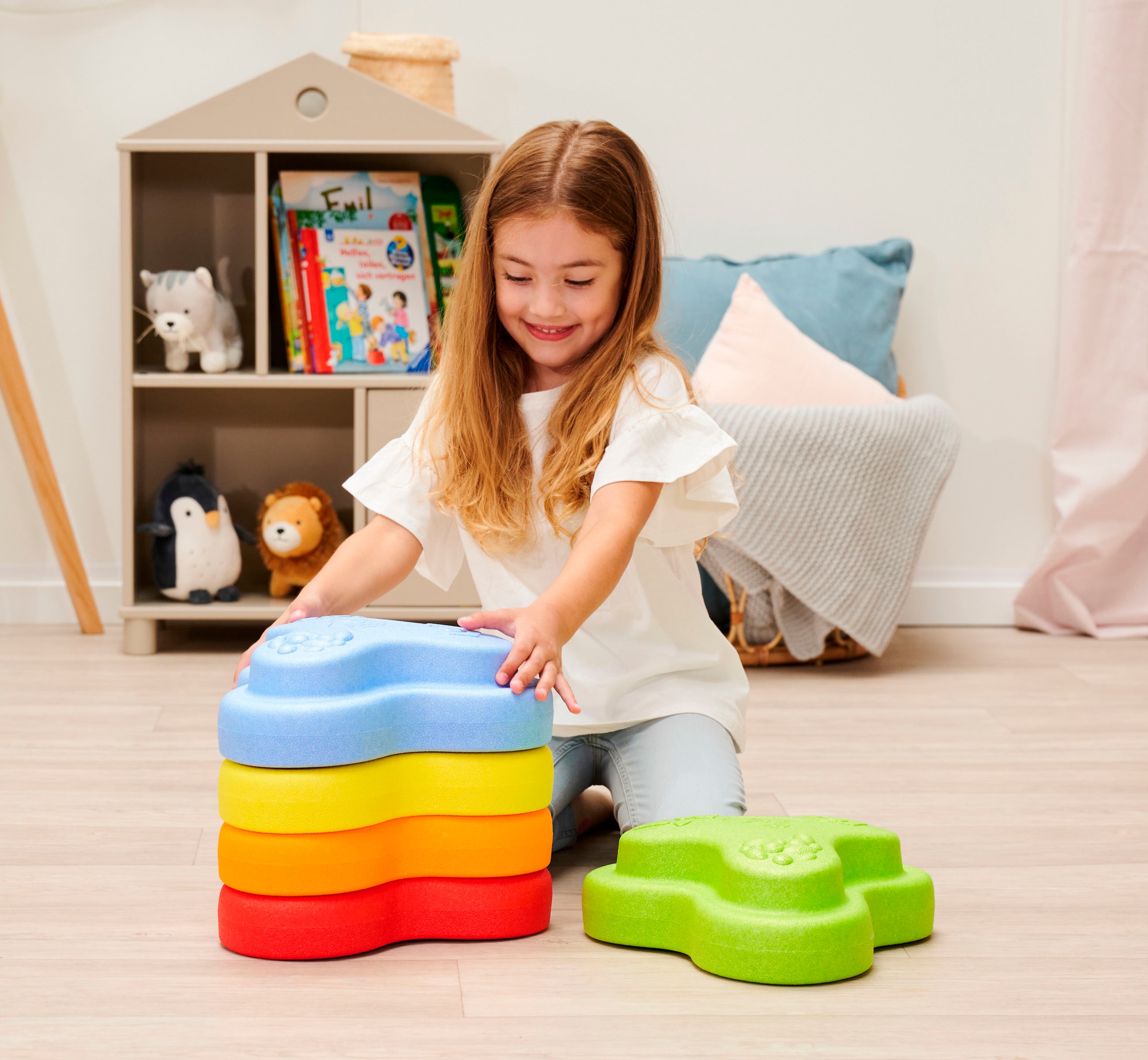 BIG Entraîneur d'équilibre »BIG Heppy Rocks, Spielsteine« mit drei verschiedenen Oberflächenstrukturen