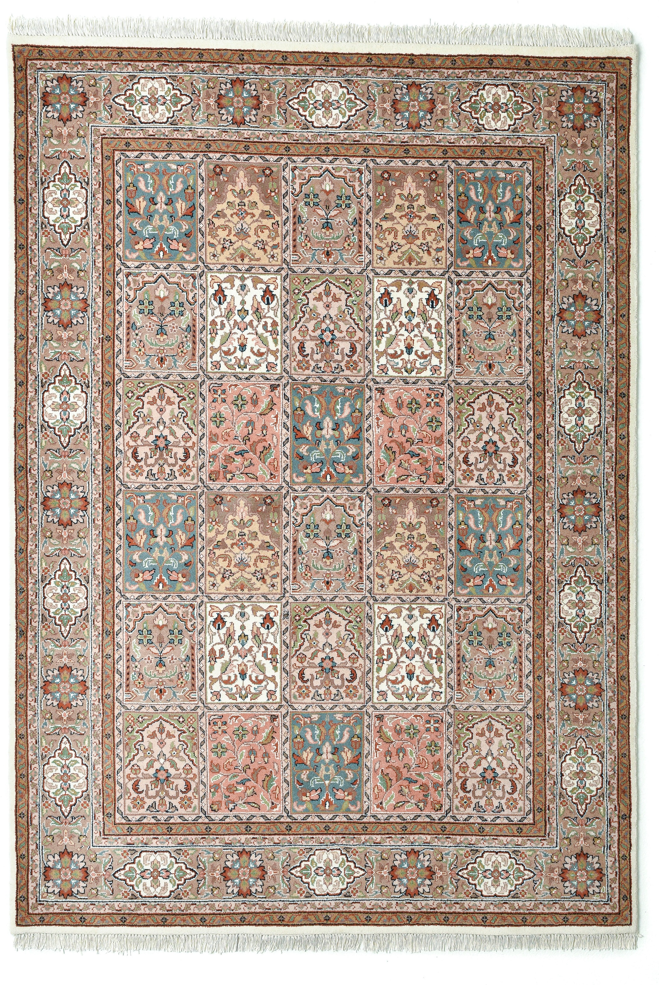 my home Orientteppich »BB Oriantal 1«, rechteckig, 12 mm Höhe, reine Wolle, handgeknüpft, orientalisches Design, mit Fransen