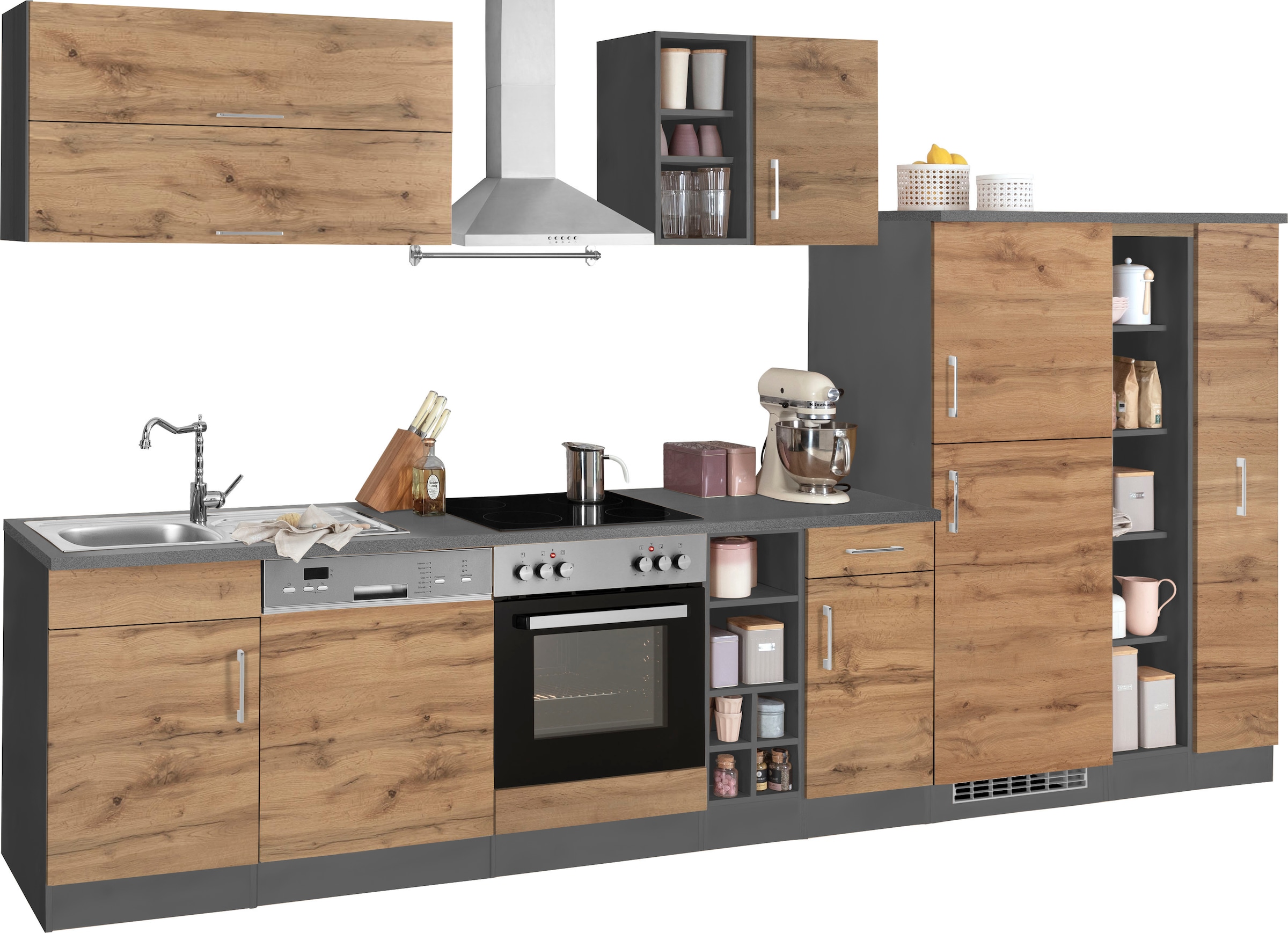 KOCHSTATION Kitchenette »KS-Colmar« sans appareils électriques, largeur 360 cm