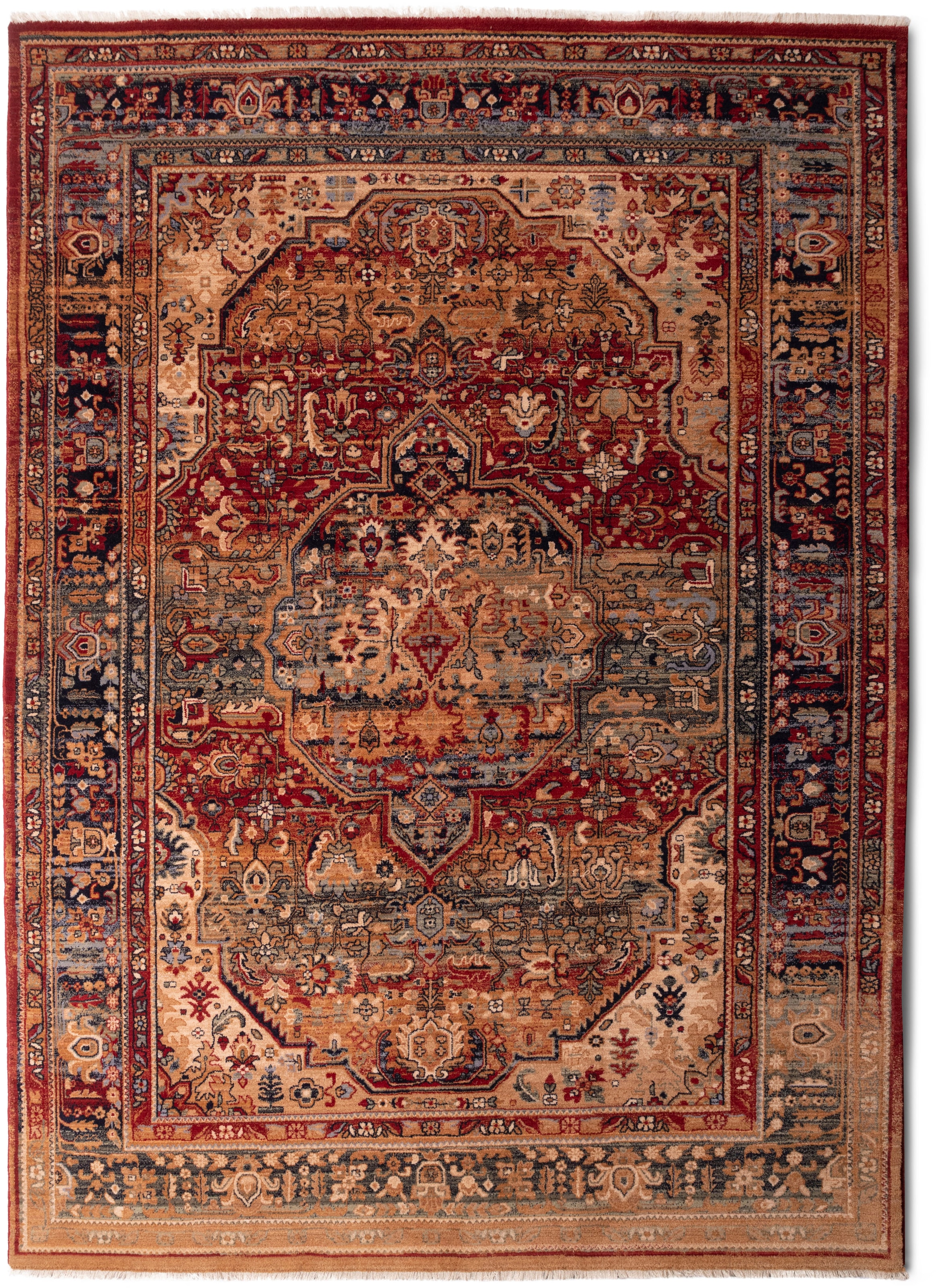 Image of THEKO Wollteppich "Saharna 7518" rechteckig 12 mm Höhe reine Wolle, Orient-Optik, mit Fransen