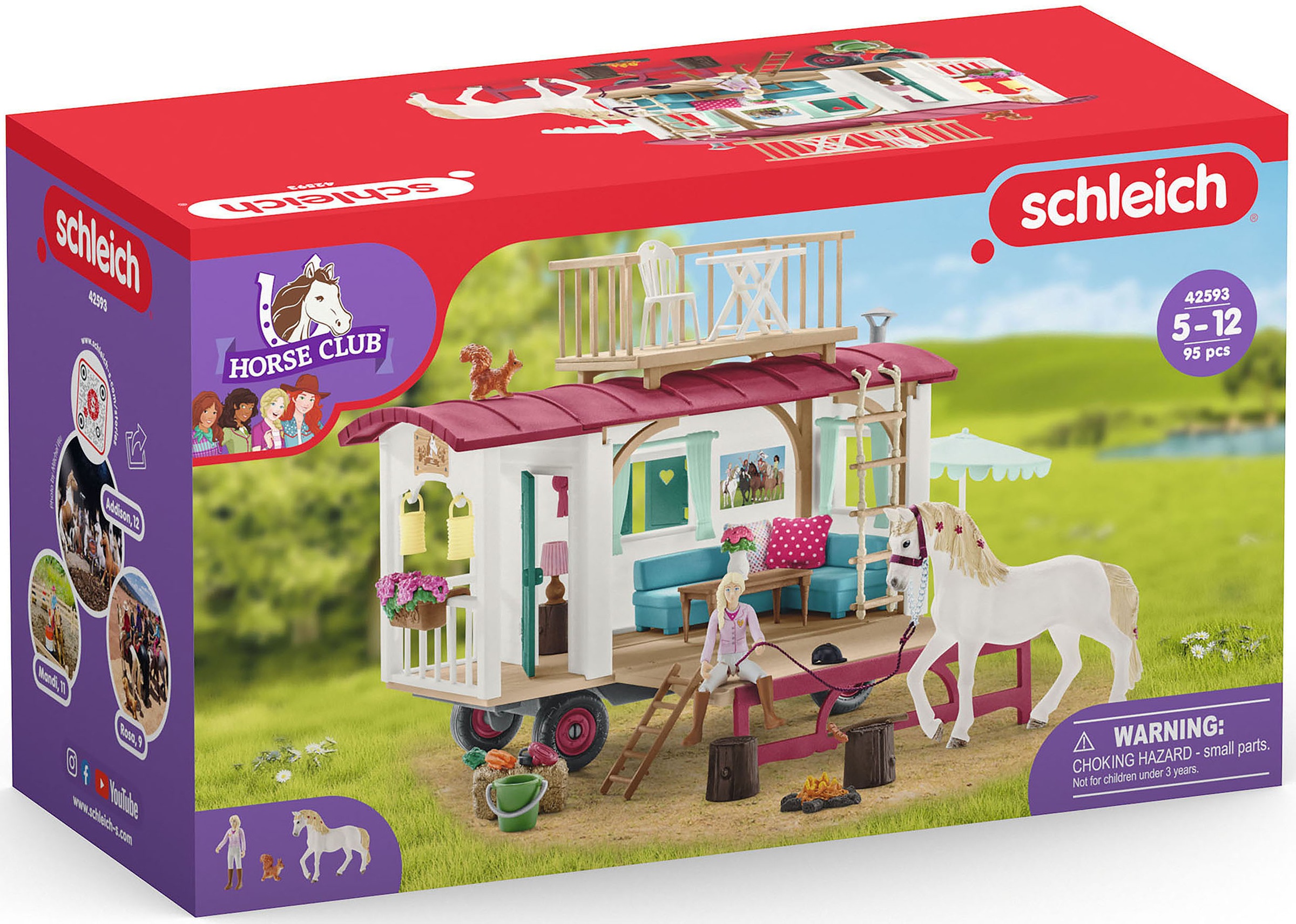 Schleich® Monde de jeu »HORSE CLUB, Wohnwagen für geheime Club-Treffen (42593)«