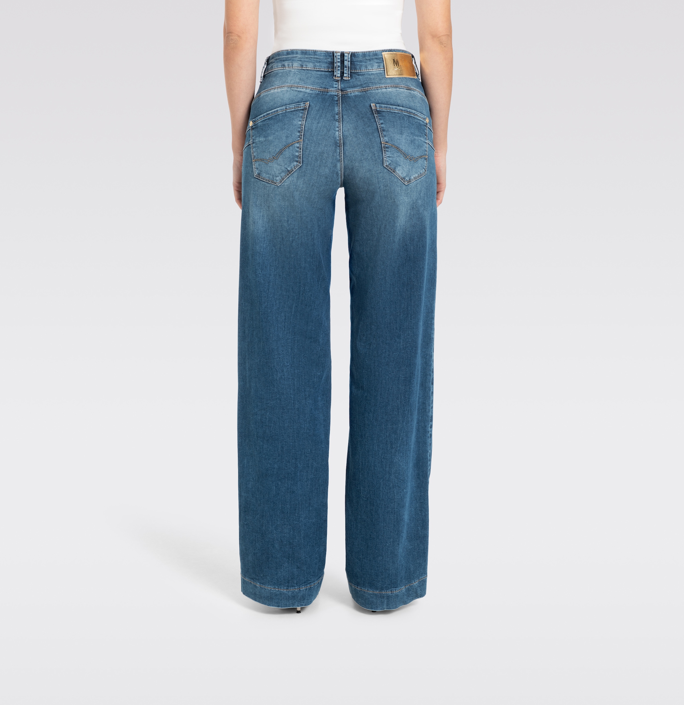 MAC Jeans stretch »RICH PALAZZO« Naht-Details an den Gesässtaschen