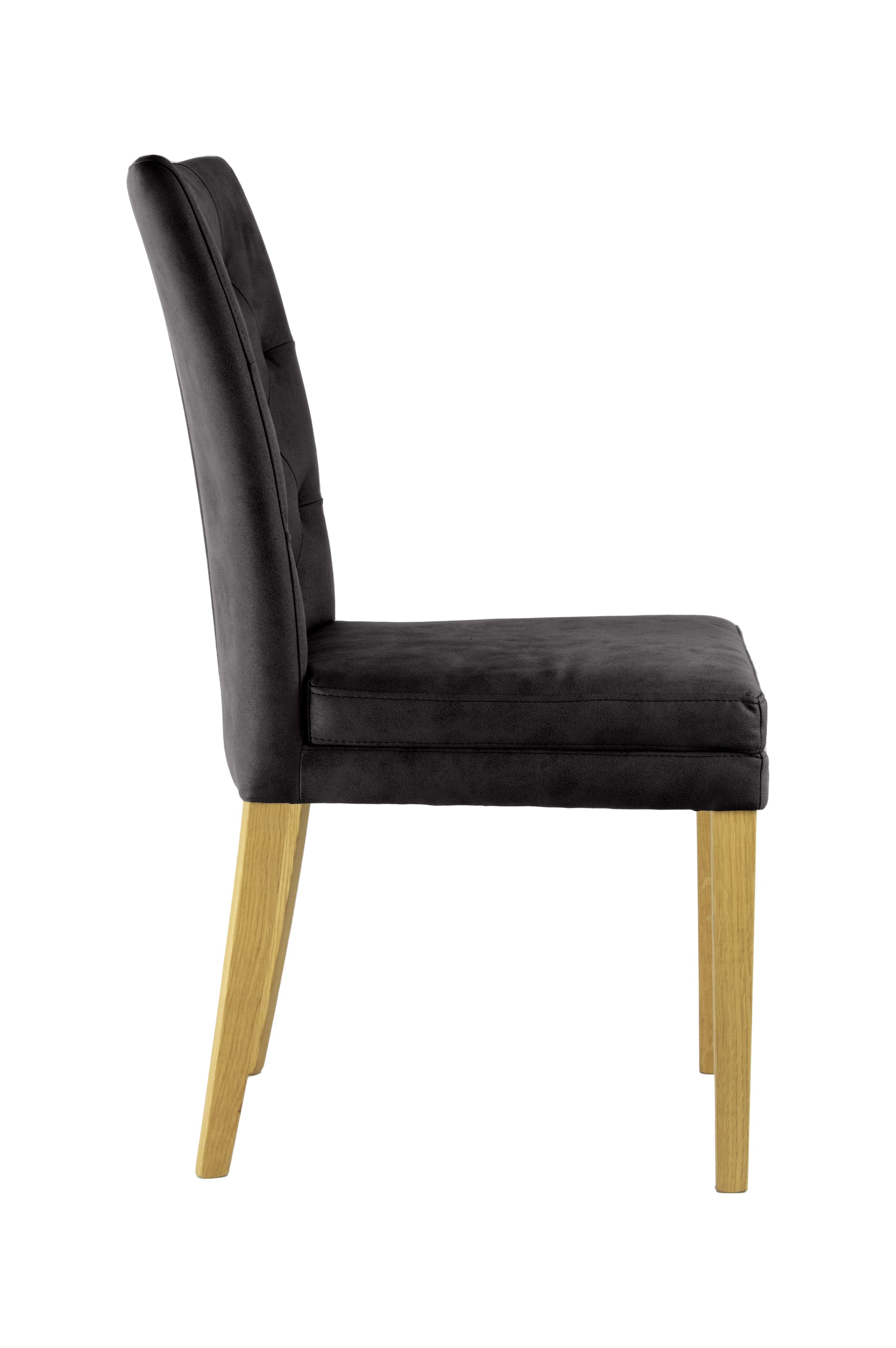 Home affaire 4-Fussstuhl »Colorado«, (Set), 2 St., Microfaser, bequeme Polsterung, Gestell Massivholz wenge oder eiche natur
