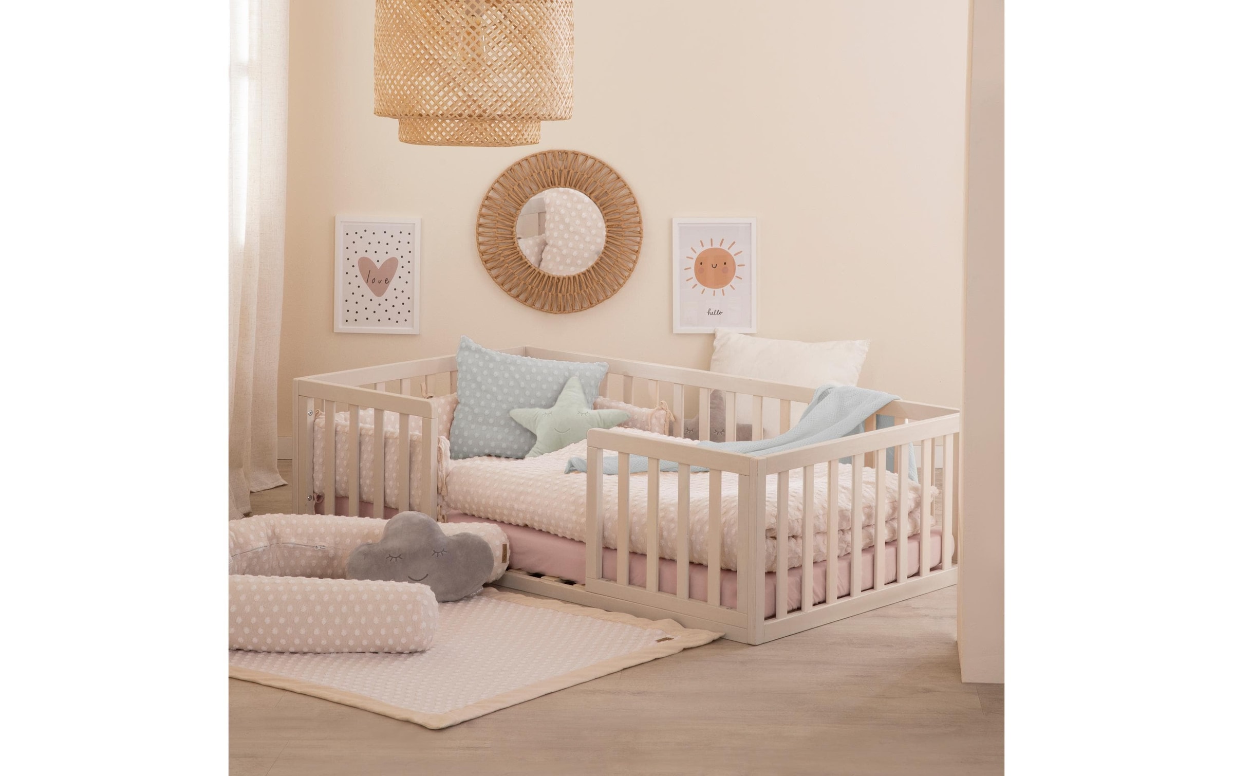 roba® Kinderbettwäsche »Frosty almond 80 x 80 cm + 35 x 40 cm«