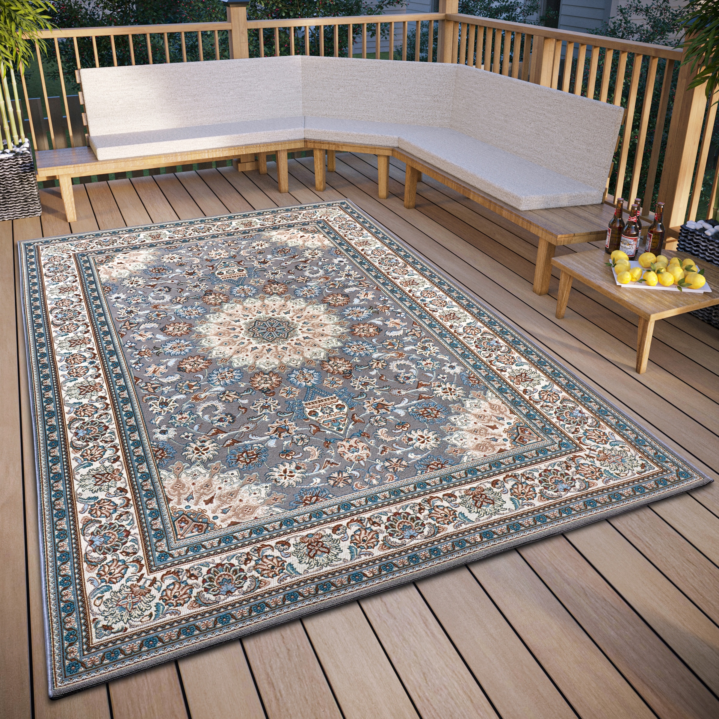 Image of HANSE Home Teppich "Kadi" rechteckig 3 mm Höhe In-& Outdoor, Teppich, Wetterfest, Balkon, Garten, Wohnzimmer, Orient