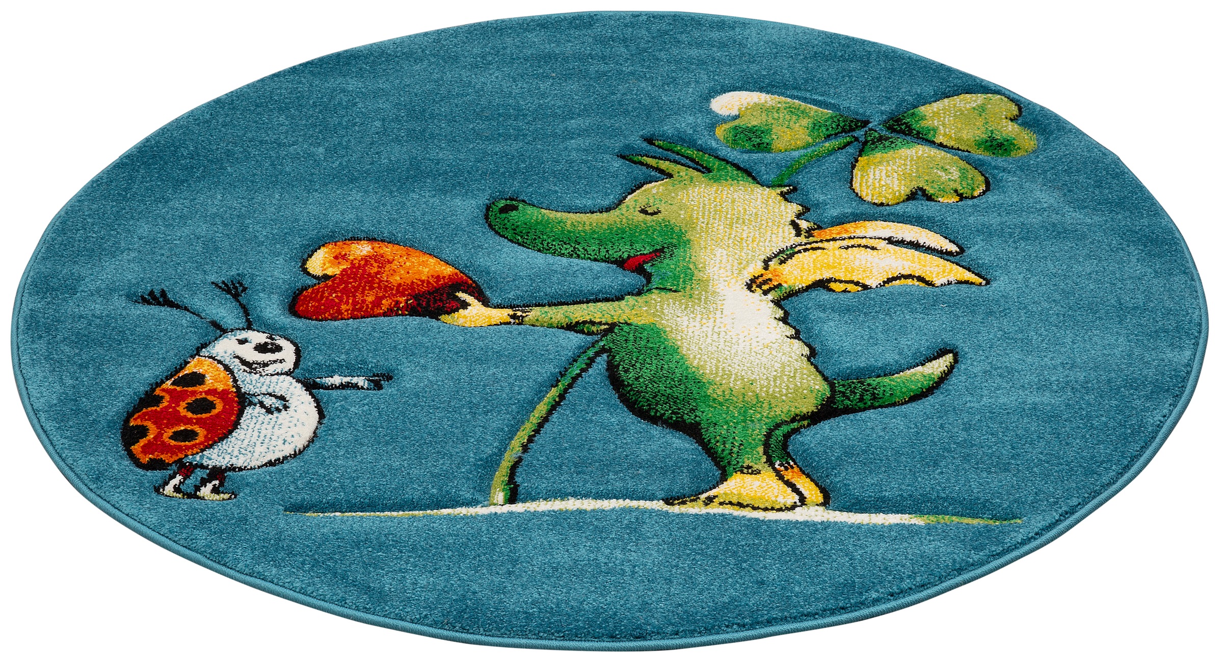 Image of Lüttenhütt Kinderteppich »Glück«, rund, 13 mm Höhe, Tabaluga powered by Lüttenhütt, geknüpft, 3D-Effekt Kinderzimmer bei Ackermann Versand Schweiz