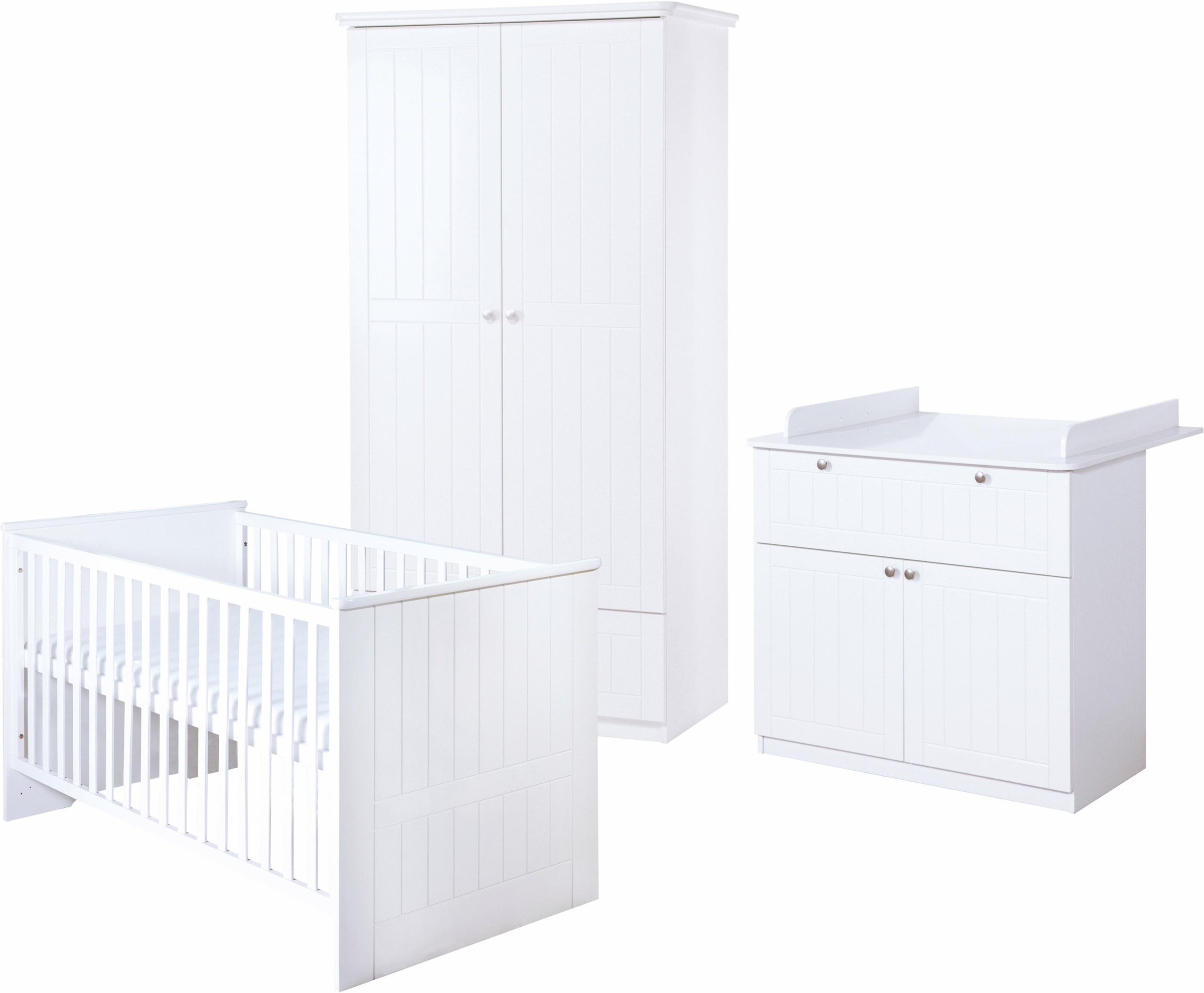Image of roba® Babyzimmer-Komplettset »Dreamworld 3«, (Set, 3 St.), 2-türig; mit Kinderbett, Schrank und Wickelkommode bei Ackermann Versand Schweiz