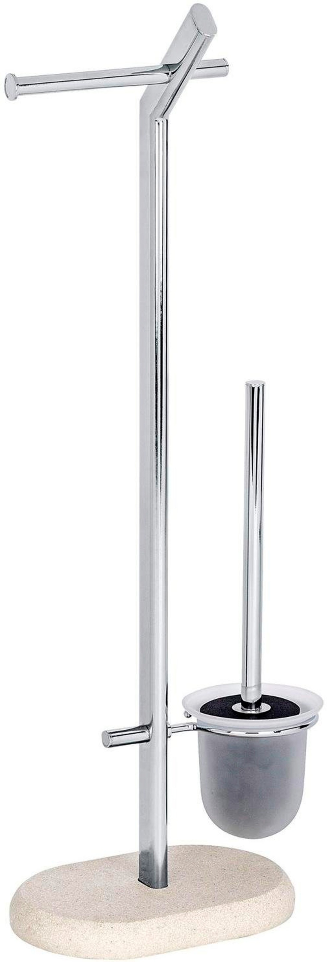 WC-Garnitur »Puro«, aus Stahl-Polyresin (Kunststein)-Glas, Stand WC-Garnitur