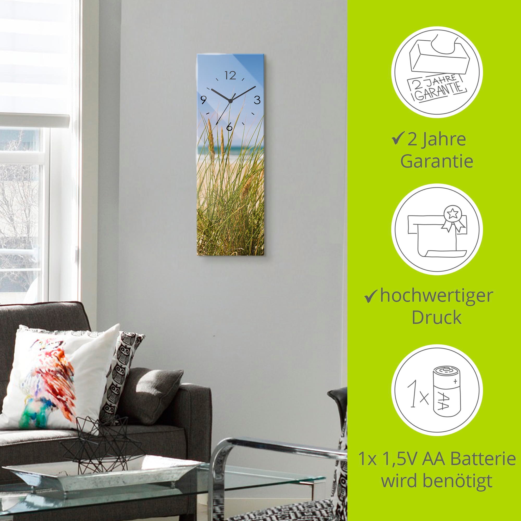 Artland Horloge murale »Dünengras« wahlweise mit Quarz- oder Funkuhrwerk, lautlos ohne Tickgeräusche