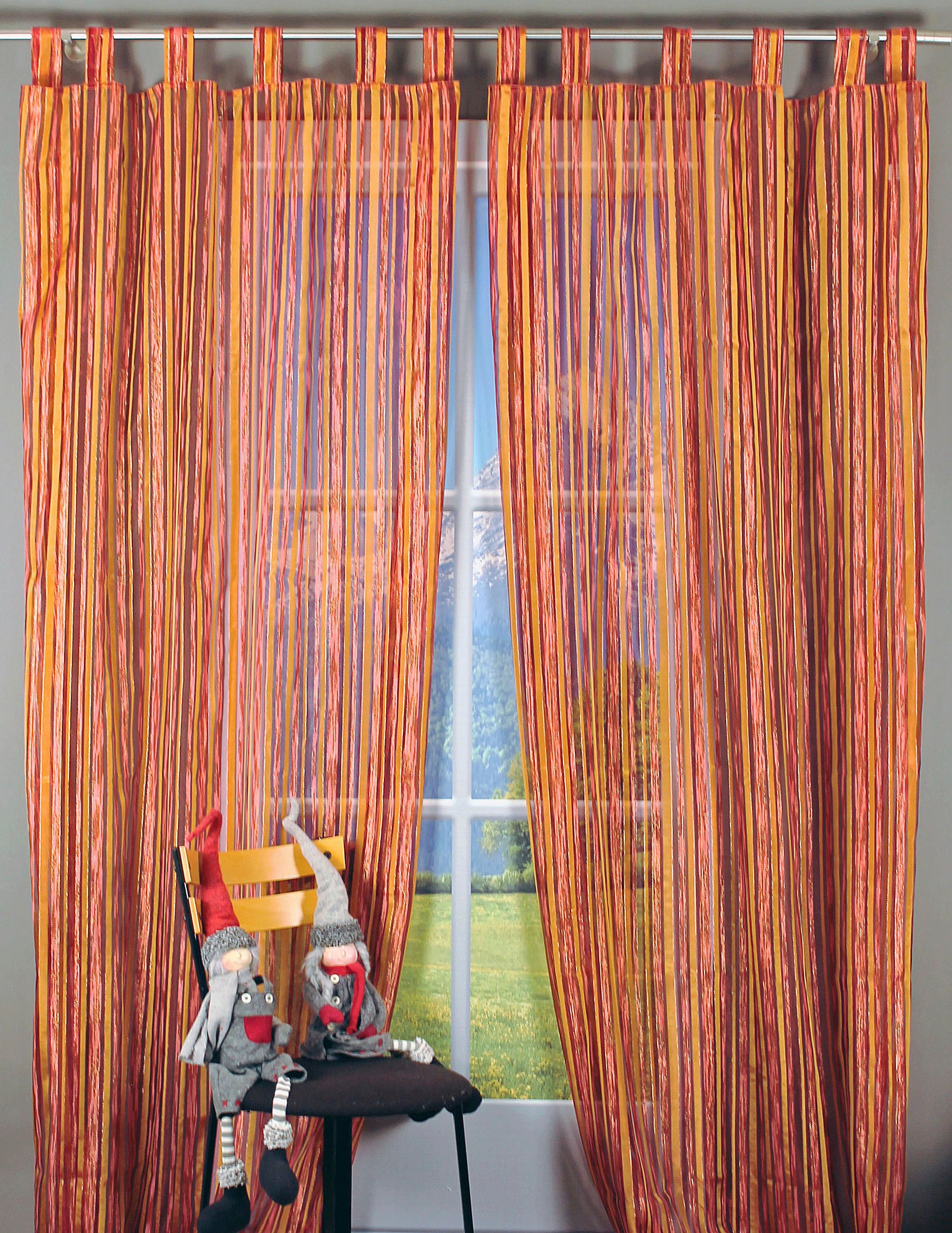 HOSSNER - ART OF HOME DECO Gardine »Wallersee«, (1 St.), Schlaufenschal im zeitlosen Design