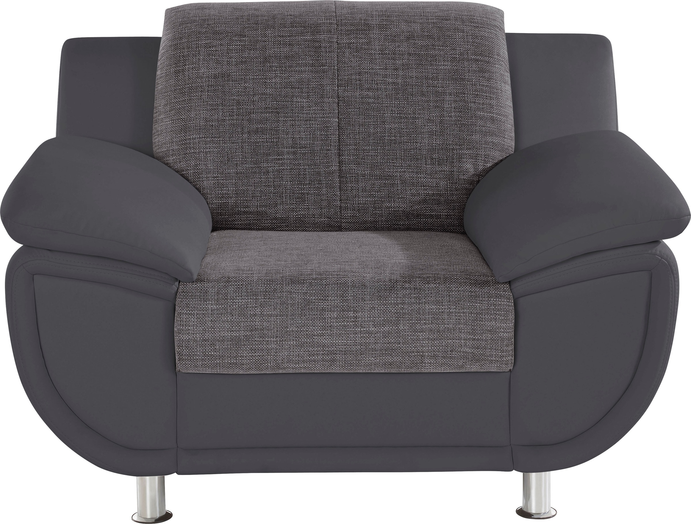 TRENDMANUFAKTUR Sessel "Rondo 3, Loungesessel, Breite 121cm" wahlweise mit komfortablem Federkern, mit extra breiten Armlehnen