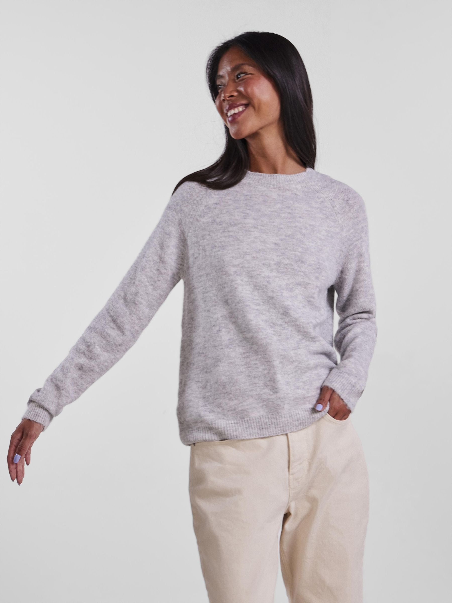 pieces Strickpullover »PCJULIANA LS O-NECK KNIT NOOS BC«