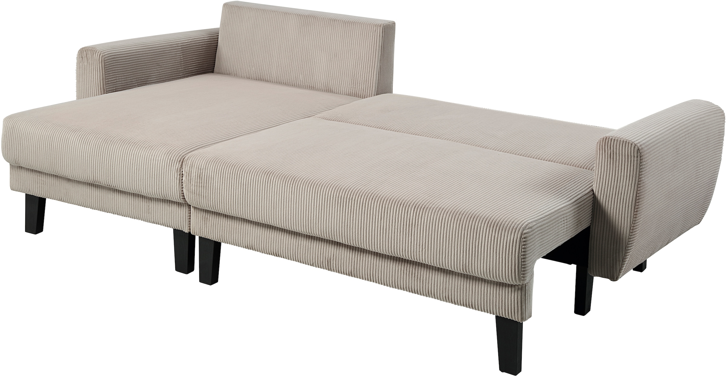 ATLANTIC home collection Ecksofa »Leonid L-Form«, mit Schlaffunktion und Bettkasten