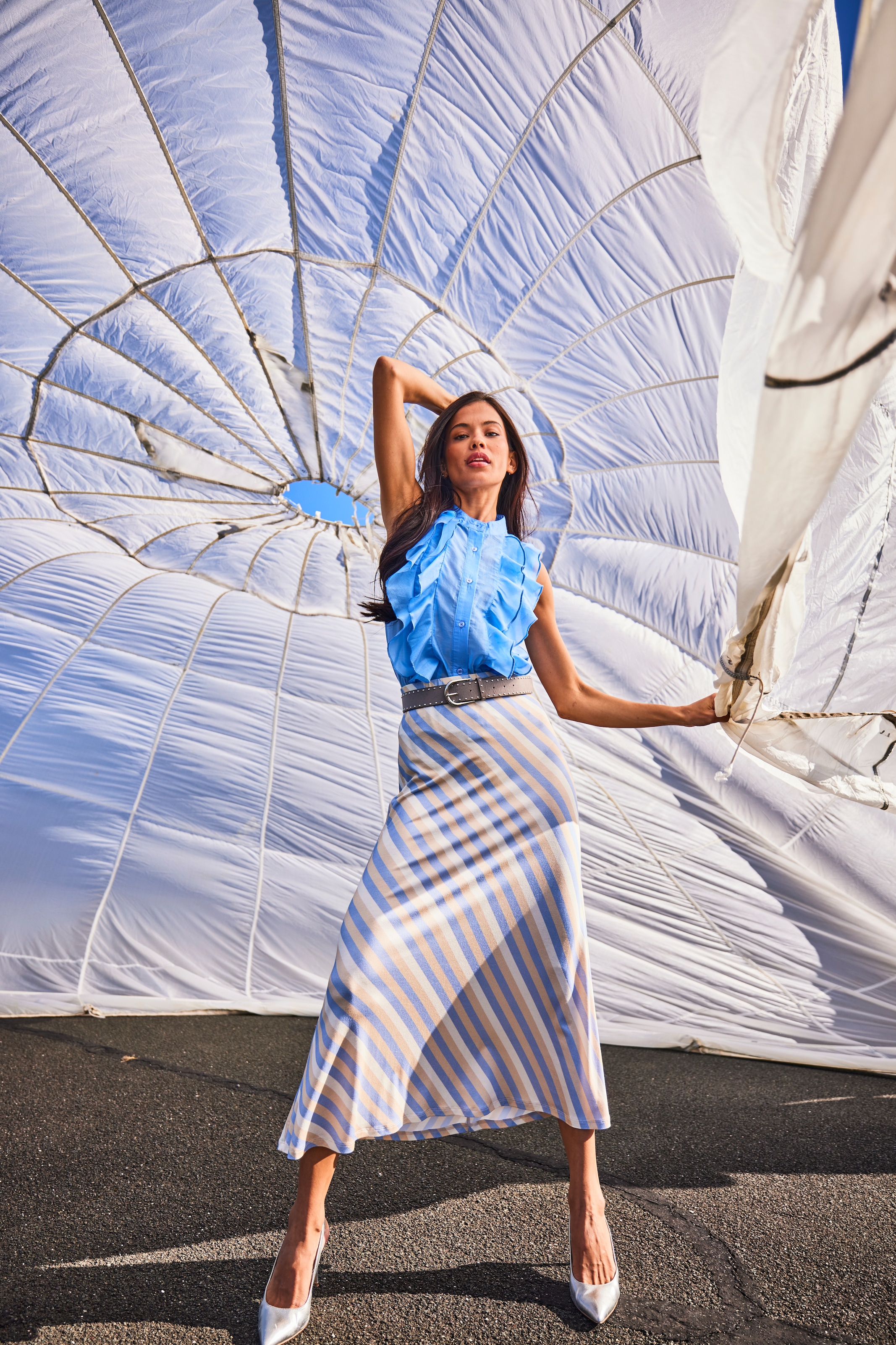 Aniston SELECTED Maxi jupe mit innenliegenden, elastischen Gummiband - NEUE KOLLEKTION