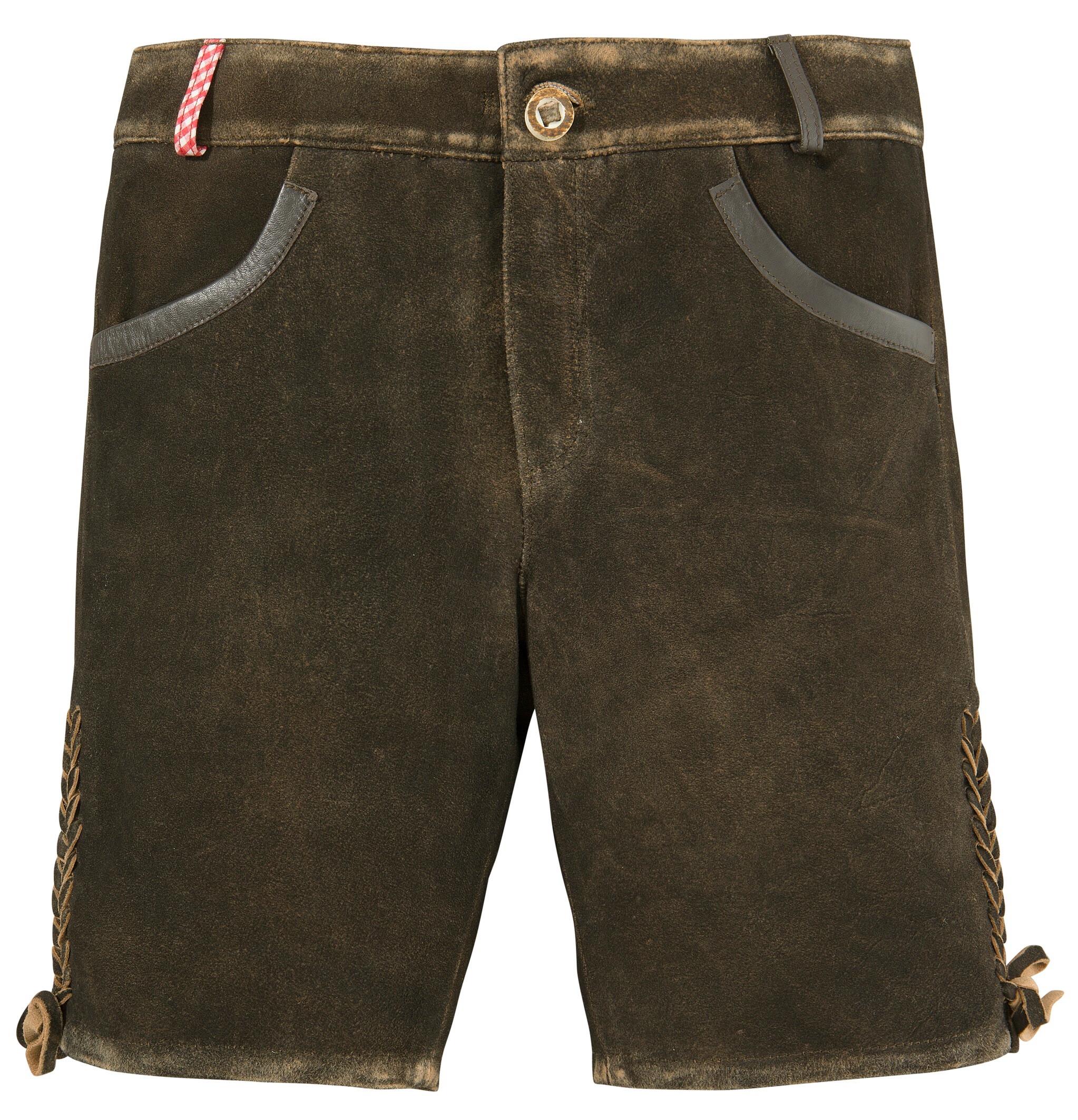 Image of Andreas Gabalier Kollektion Trachtenlederhose, (1 tlg.), Damen im cleanem Look mit Karo-Gürtelschlaufe bei Ackermann Versand Schweiz