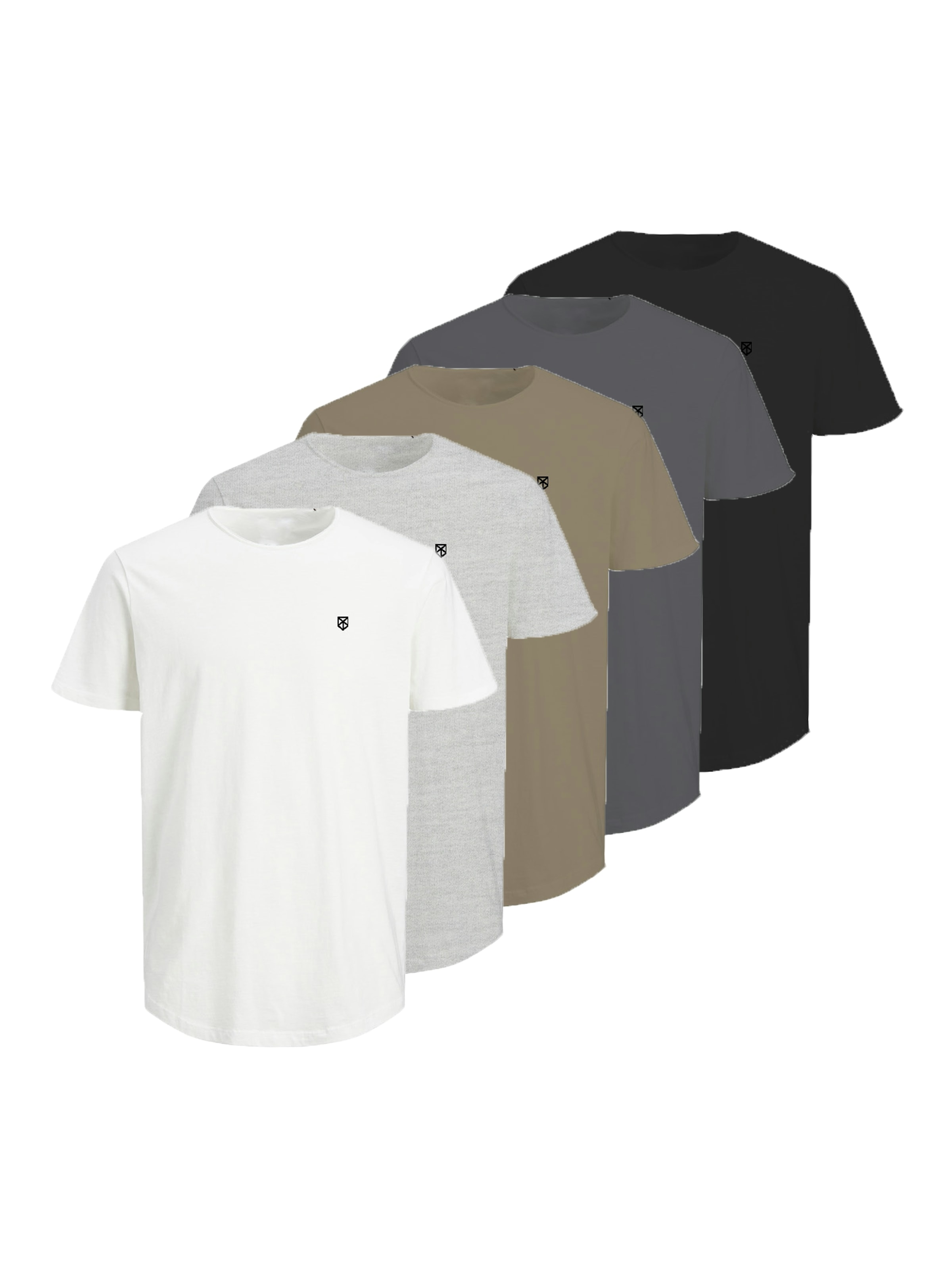Image of Jack & Jones Rundhalsshirt "JPRBLABRODY TEE SS CREW NECK 5PK MP" Packung, 5 tlg.