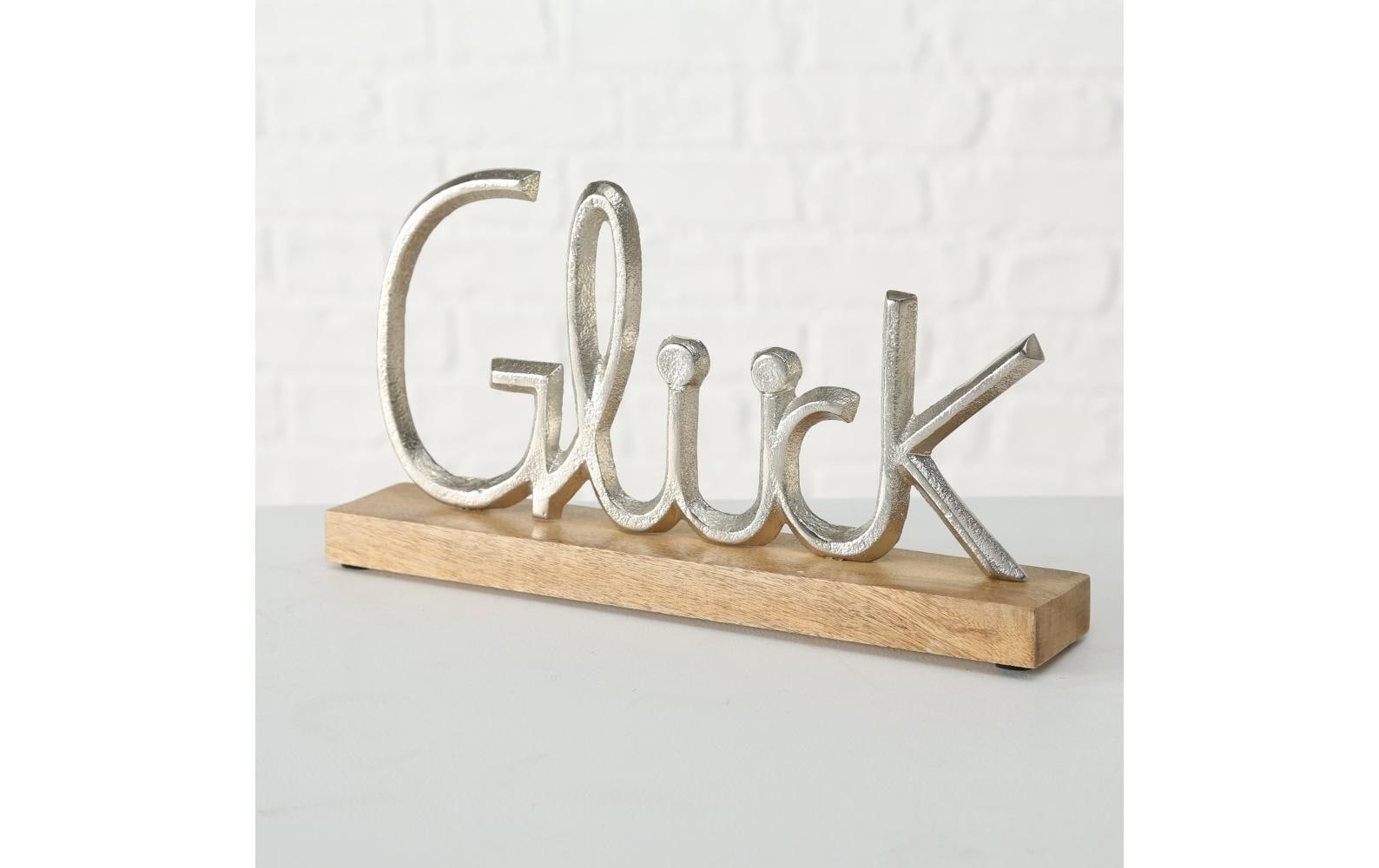 BOLTZE Dekofigur »Glück 30 cm«, Holzart: Mango (indien)