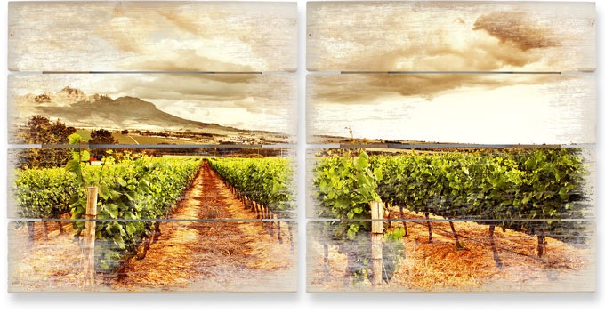 Image of Wall-Art Mehrteilige Bilder »Holzbild Set La Vie est Belle«, (Set, 3 St.) bei Ackermann Versand Schweiz