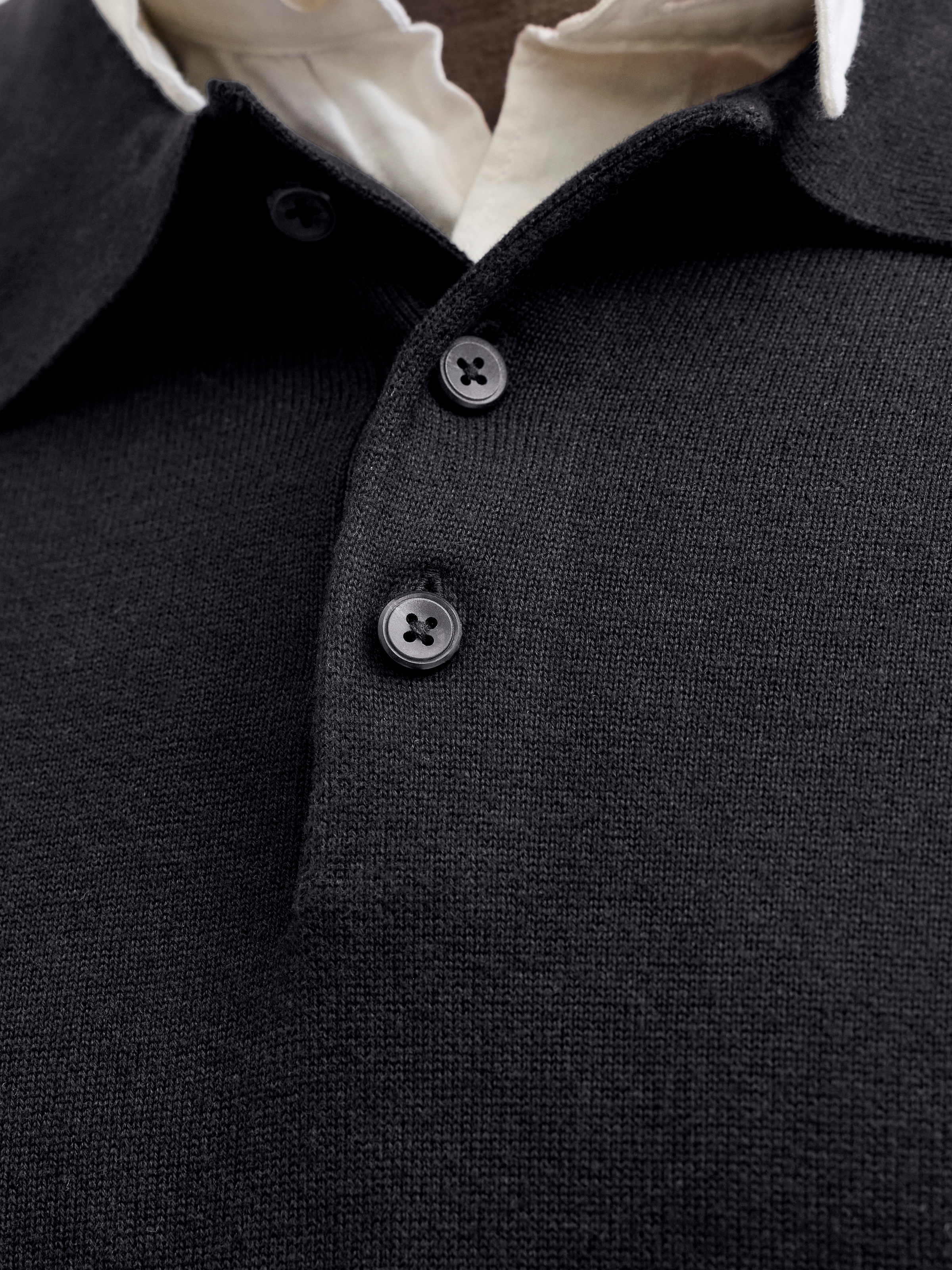 Jack & Jones PlusSize Polokragenpullover »JJEBASIC KNIT LS POLO SN PLS« Baumwolle, regular fit