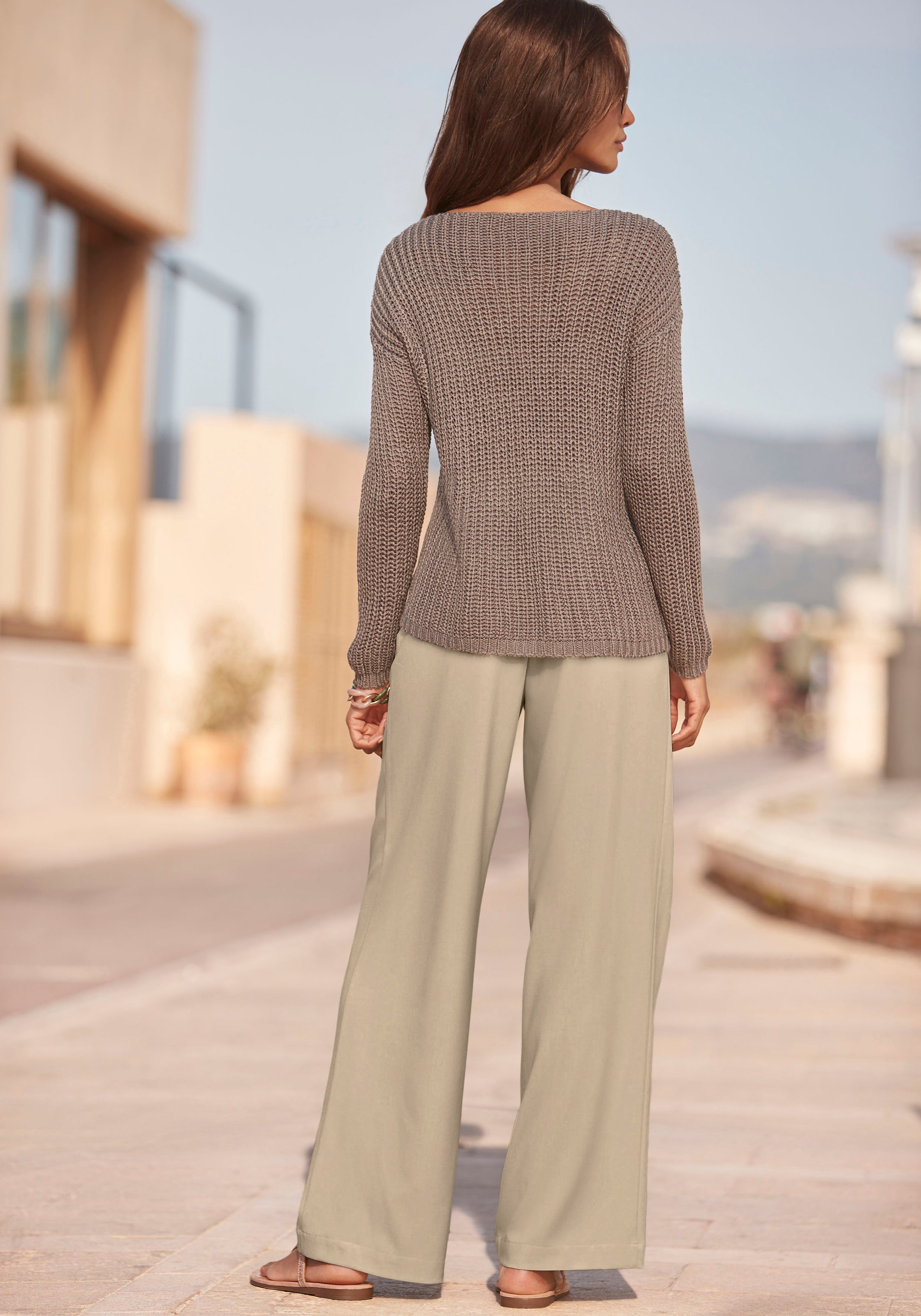 LASCANA Pantalon palazzo  im Business-Look, elegante Anzughose mit Taschen