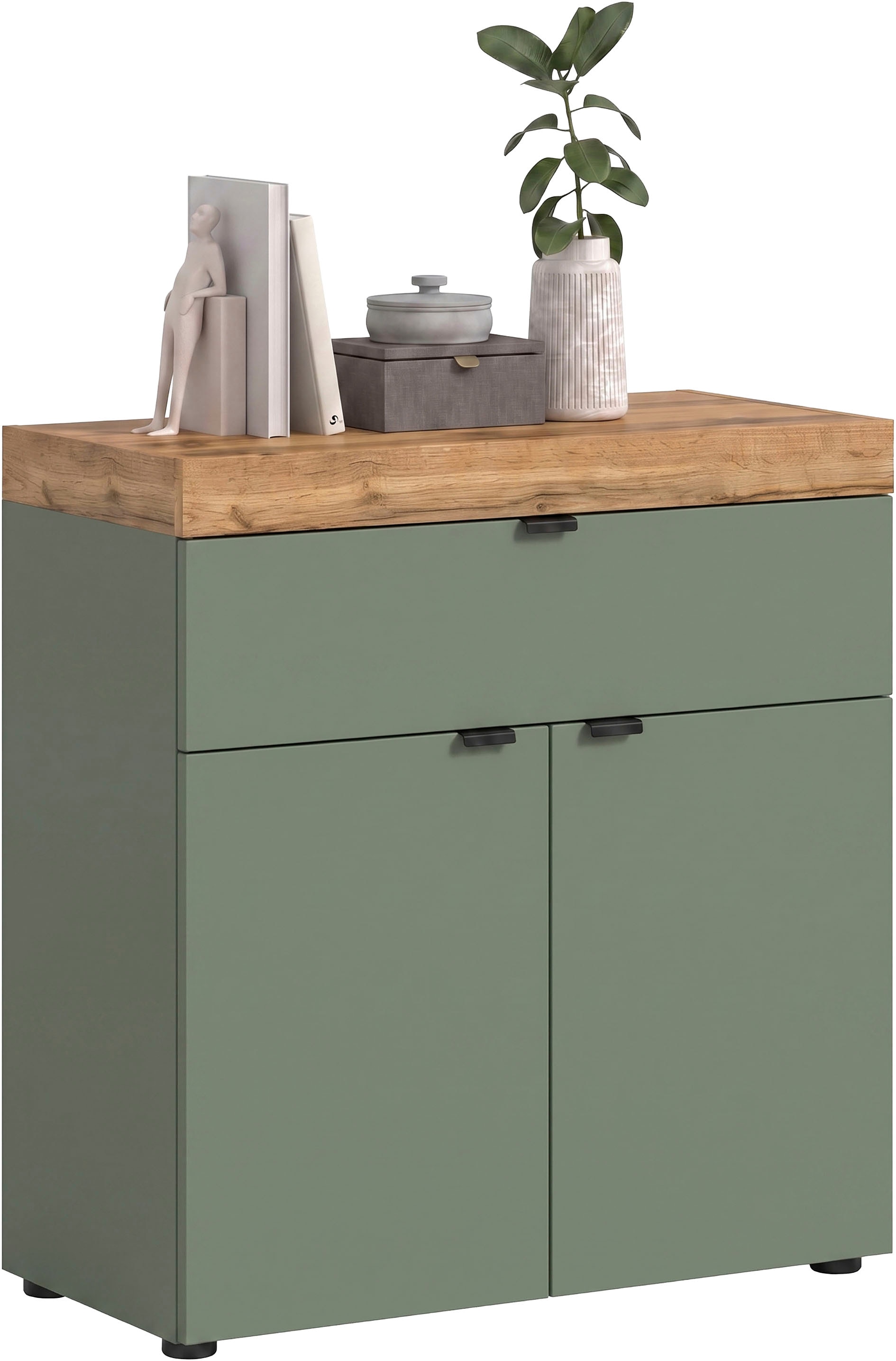 GOODproduct Kommode »MAMBO II, Breite 77cm, 2 Türen, 1 Einlegeboden, 1 Schubkasten« 1 Stk. tlg. Kommode, Anrichte, Wohnzimmer, Schlafzimmer