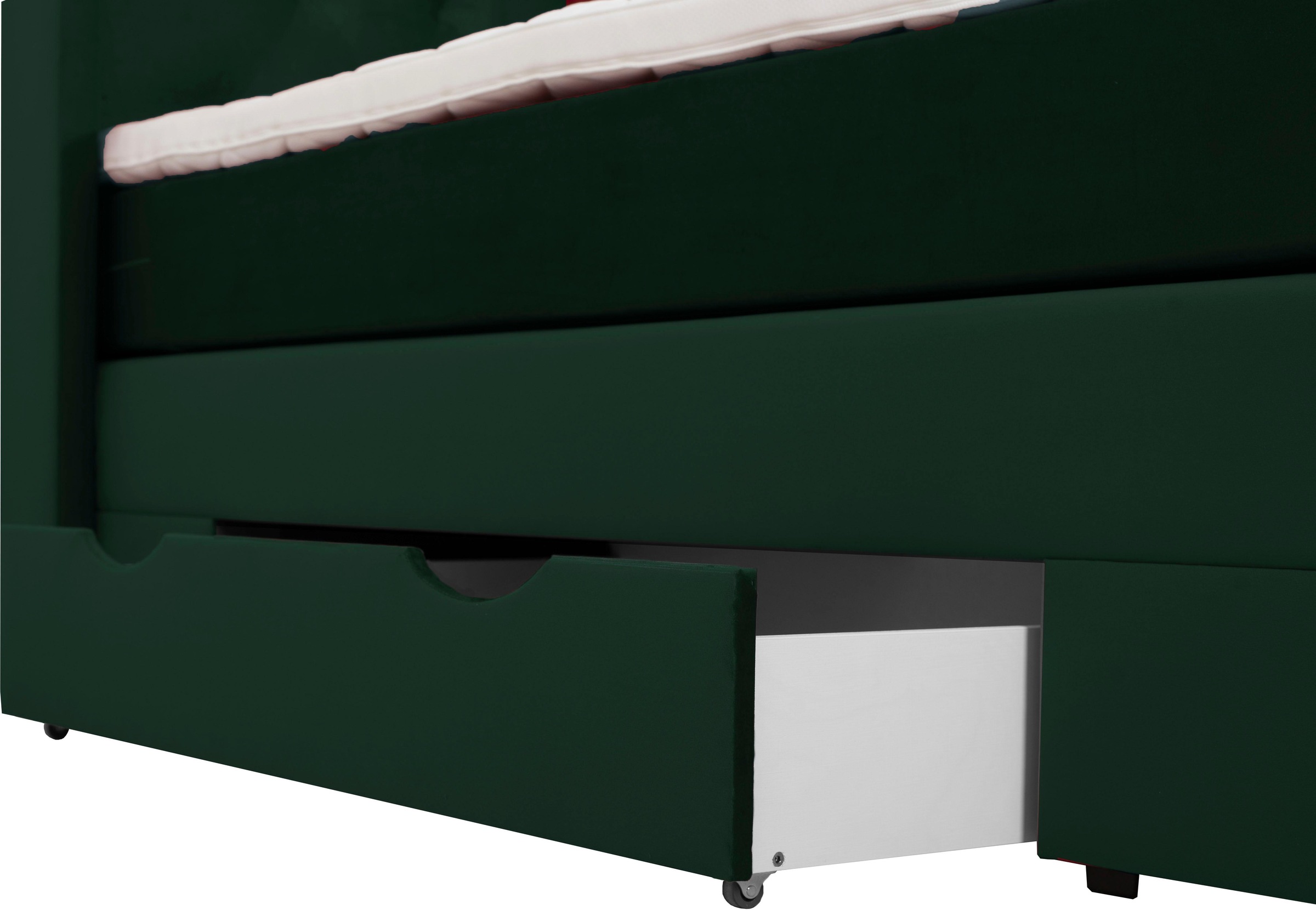 Home affaire Lit boxspring »Elegance« avec belle capitonnage à boutons, en fermeté H2 & H3, incl. tiroirs