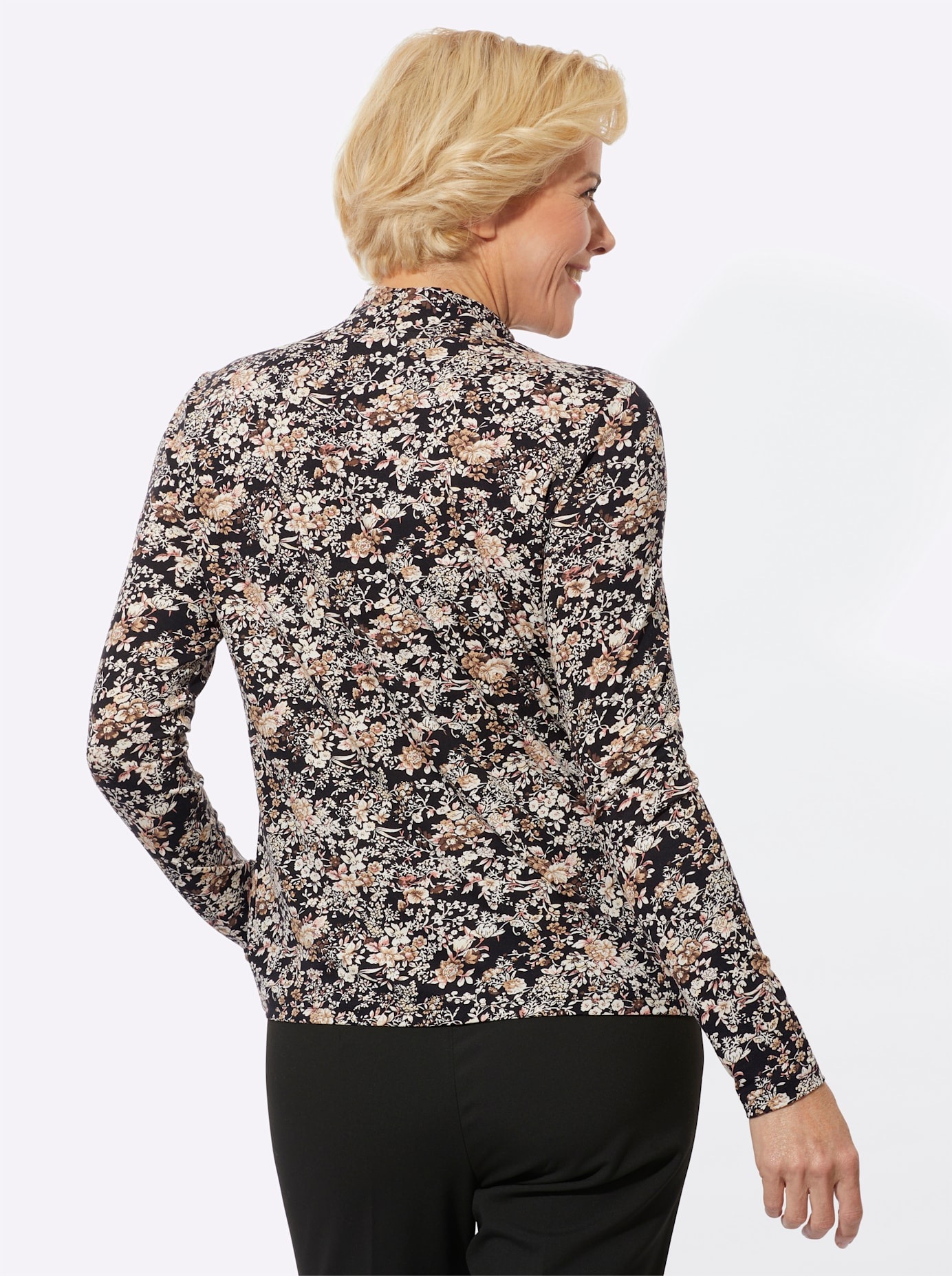 Classic Langarmshirt »Stehkragen-Shirt«, (1 tlg.)