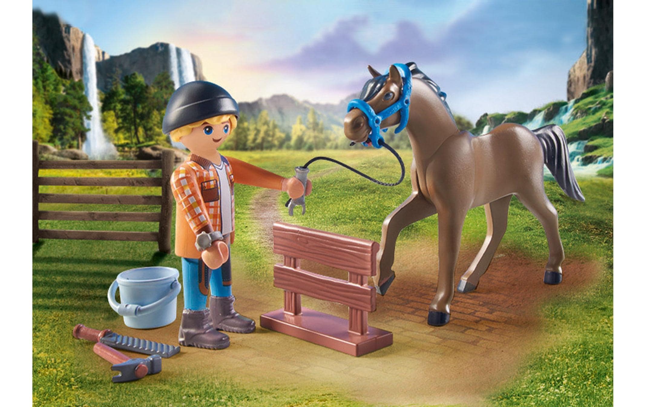 Playmobil® Spielbausteine »Horses of Waterfall Hufschmied Ben & Achilles 71357«
