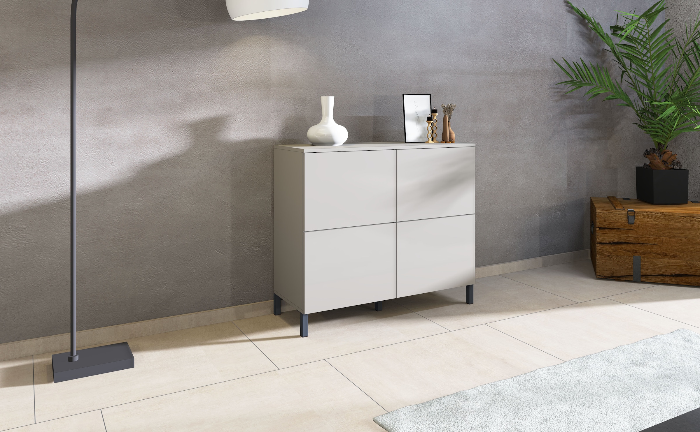 borchardt Möbel Kommode »Haama« Drucköffner (Push-To-Open), höhenverstellbarer Einlegeboden