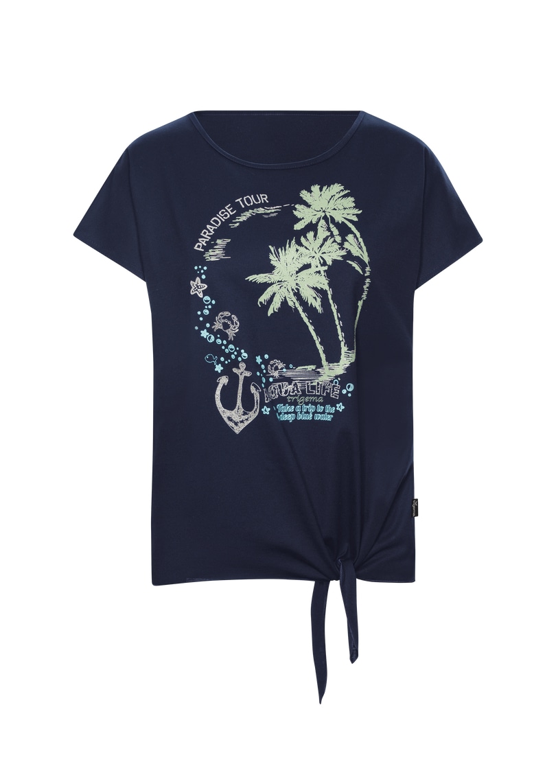 Trigema T-Shirt »TRIGEMA T-Shirt mit modischem Knoten«, (1 tlg.)