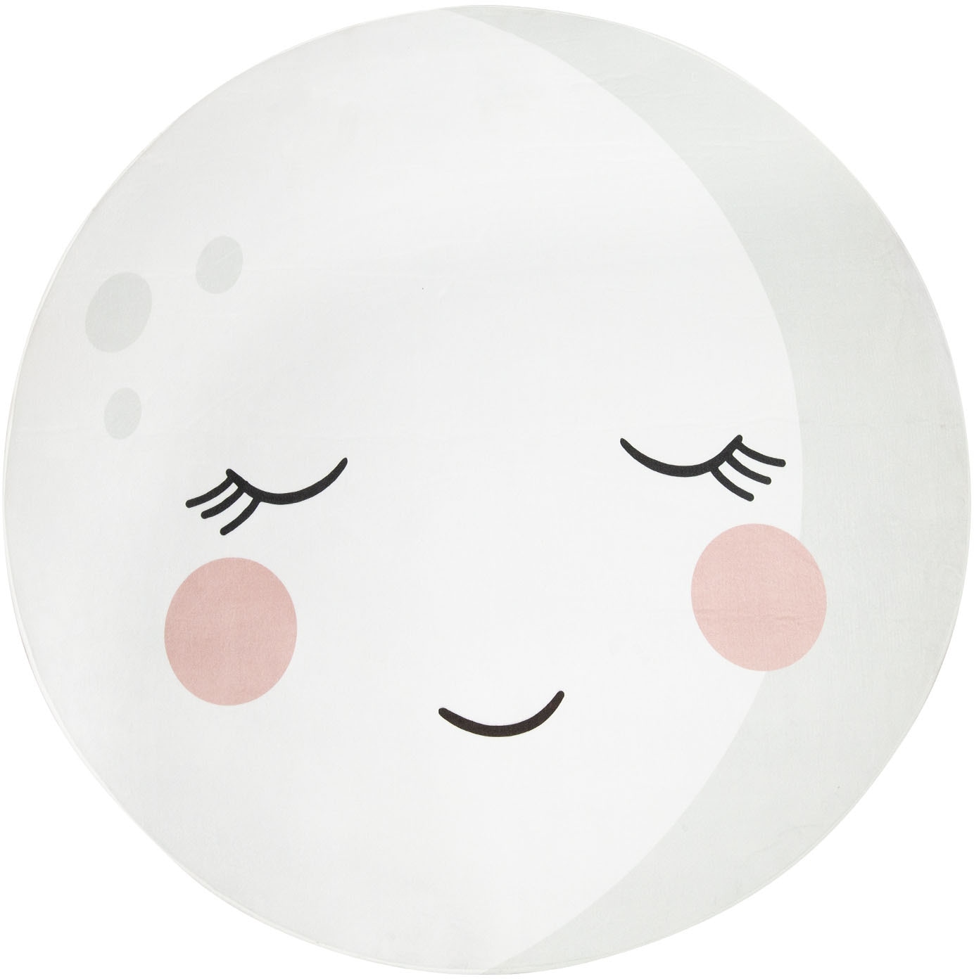 Image of Paco Home Kinderteppich »Chicos 555«, rund, 2 mm Höhe, Flachgewebe, Motiv Mond, Kinderzimmer bei Ackermann Versand Schweiz