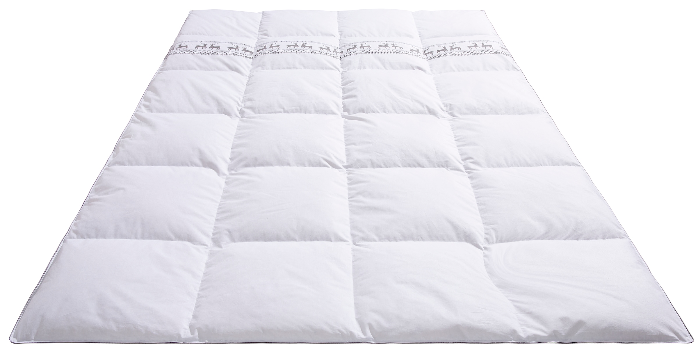 Älgdröm Feder-/Daunenbettdecke + Kopfkissen »Finja, Bettdecke 135x200 cm, 155x220 cm, Sommer, Winter,«, (Set, 2 St., Decke mit Kissen), 2-tlg., Set mit Kissen 80x80 cm, Made in Germany