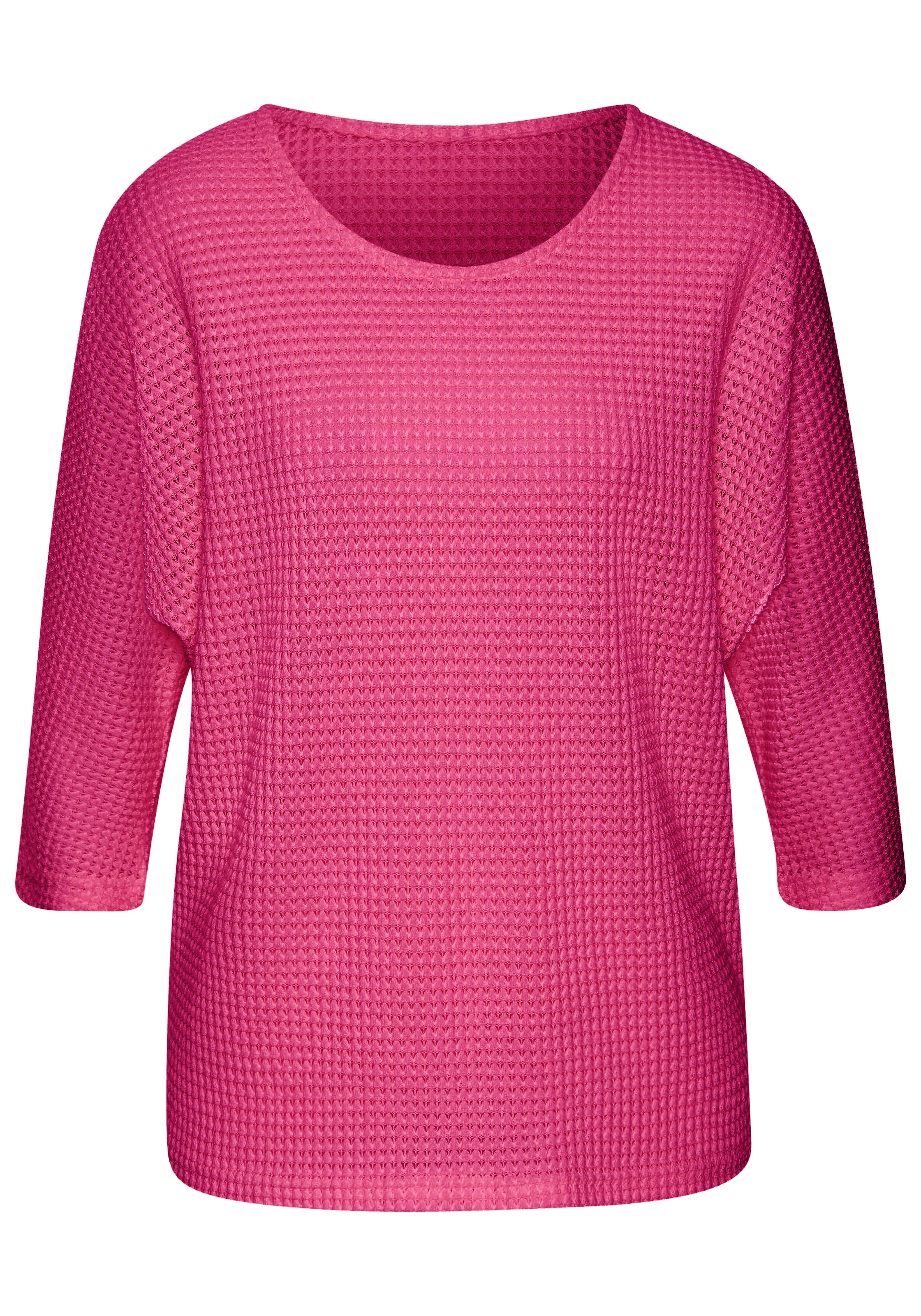 Vivance 3/4-Arm-Shirt »aus bügelfreiem Waffelstrick«, aus bügelfreier Strickqualität