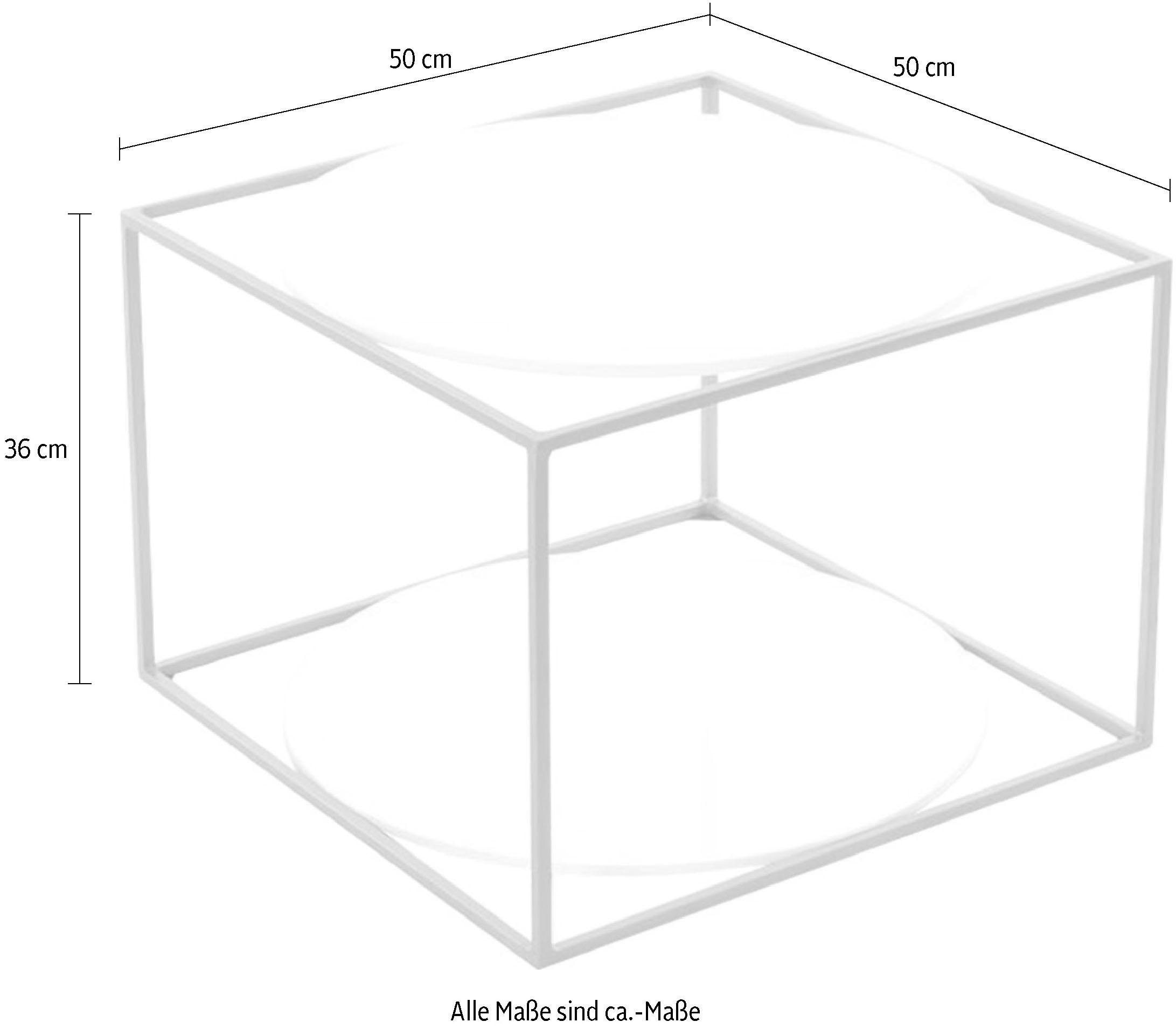 Kayoom Beistelltisch »Cody 110«, moderne Kubusform mit runden Ablageflächen aus Glas