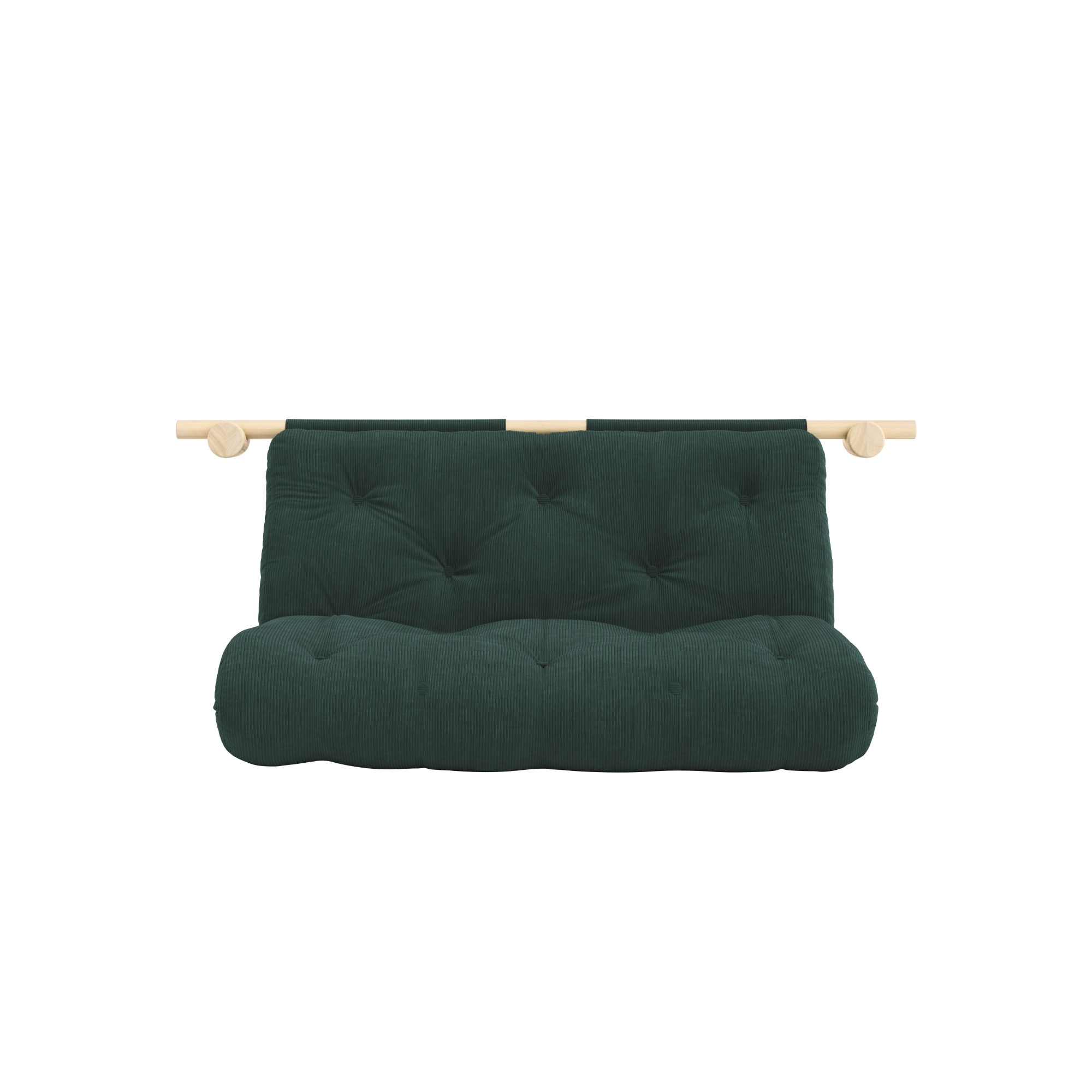 Image of Karup Design Schlafsofa "Hooked Sofa Bed / Sleeper Chair – Sitz- oder Schlafplatz, platzsparend" Futonmatratze inkl. Halterungsset aus FSC-zertifiziertem Massivholz
