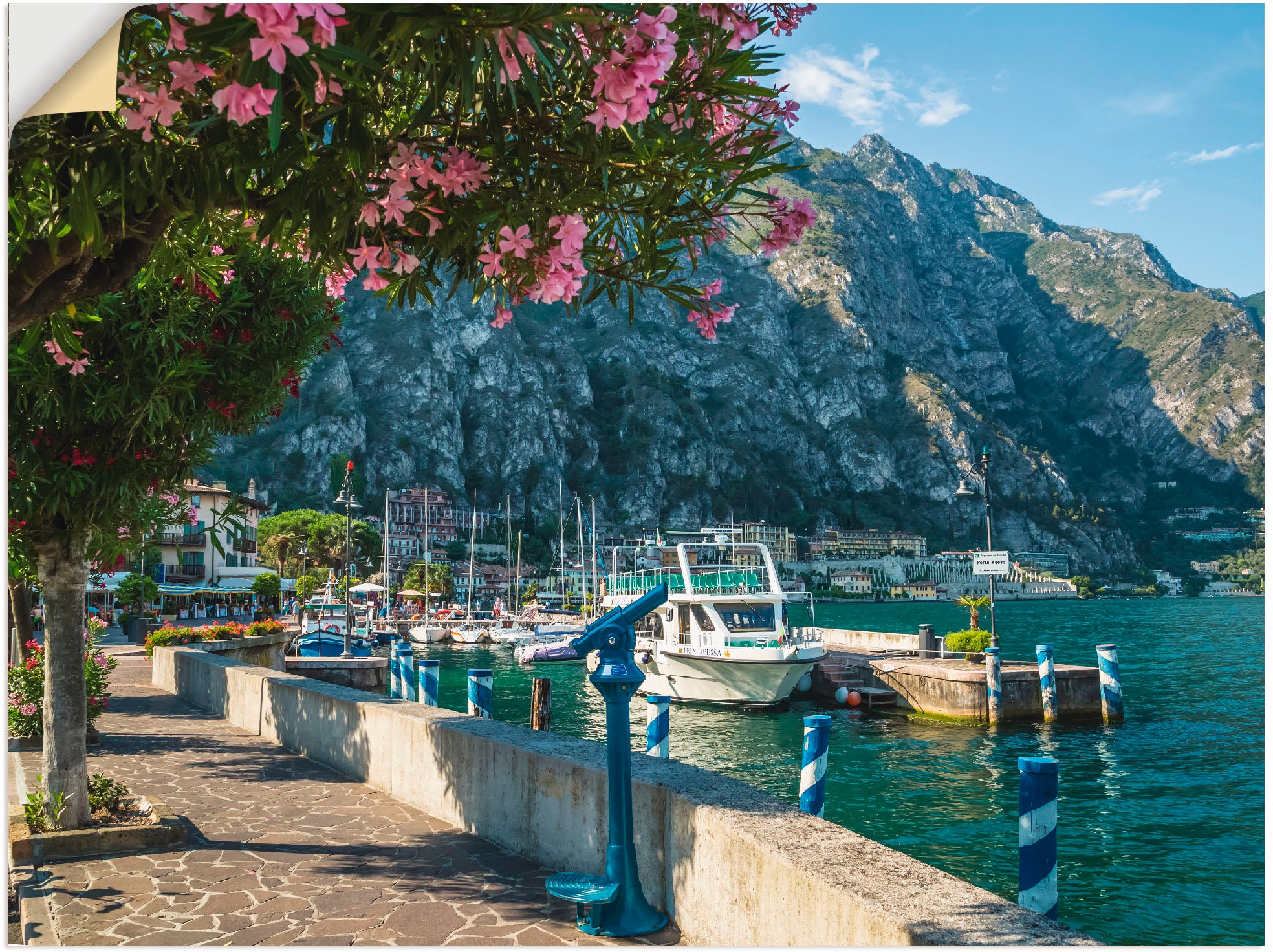 Image of Artland Wandbild »Gardasee Hafen Limone sul Garda«, Europa, (1 St.), in vielen Grössen & Produktarten - Alubild / Outdoorbild für den Aussenbereich, Leinwandbild, Poster, Wandaufkleber / Wandtattoo auch für Badezimmer geeignet bei Ackermann Versand Schwei