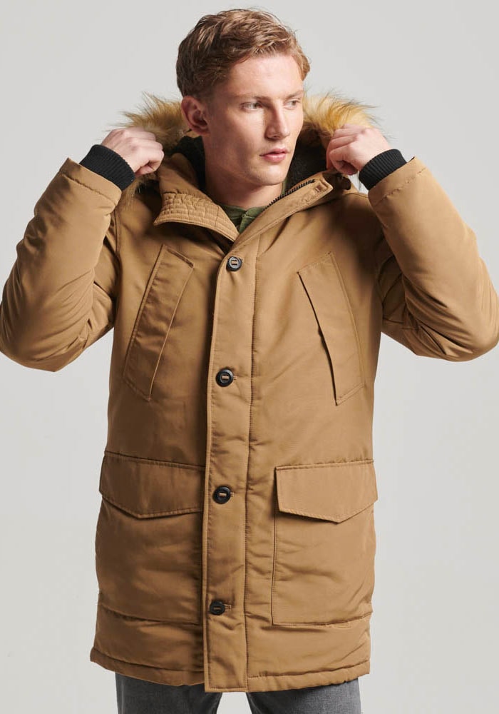 Superdry Steppjacke »EVEREST FAUX FUR HOODED PARKA«