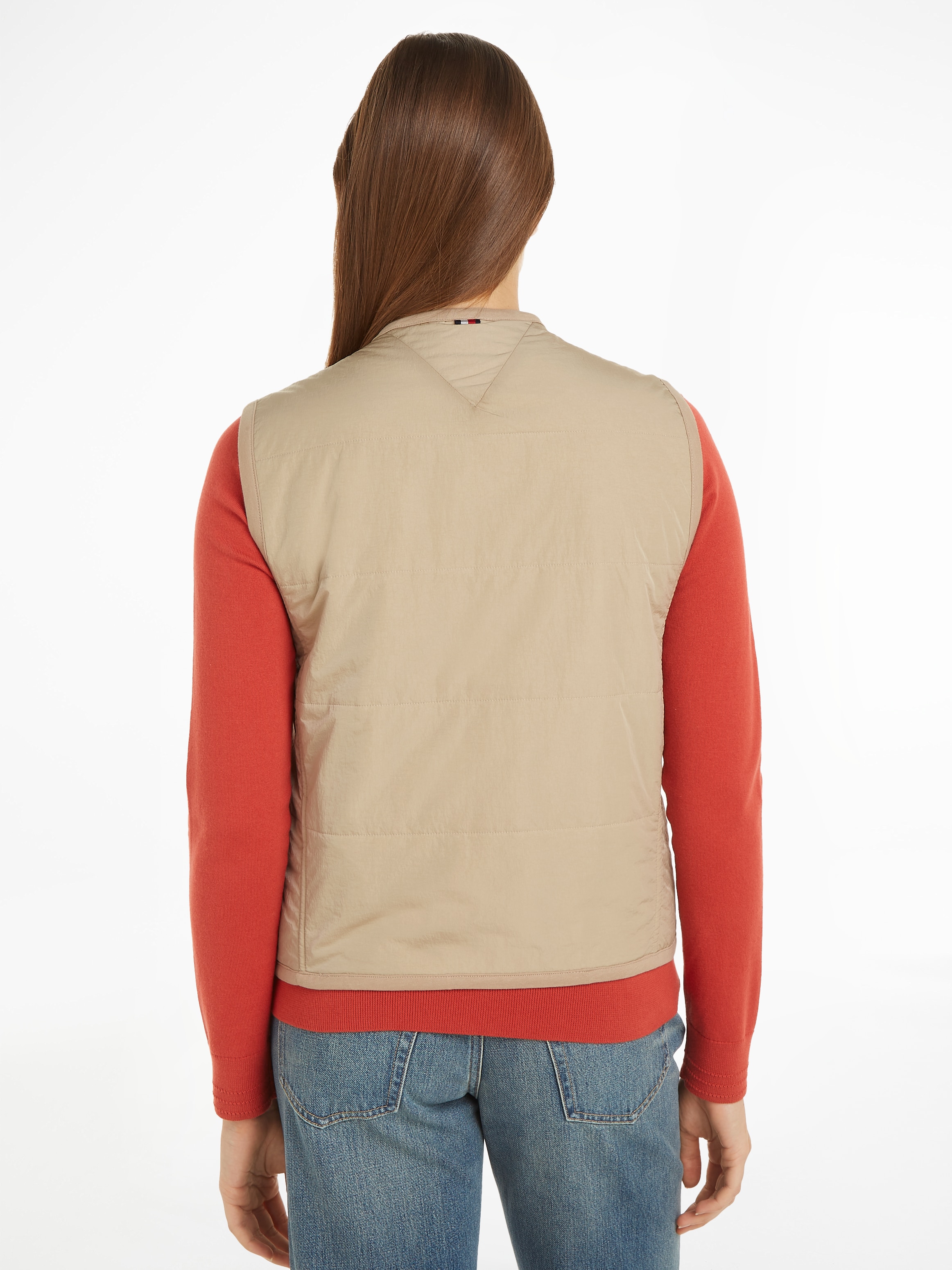 Tommy Hilfiger Steppweste »JERSEY LINED VEST«, mit Tommy Jeans Logo-Flag
