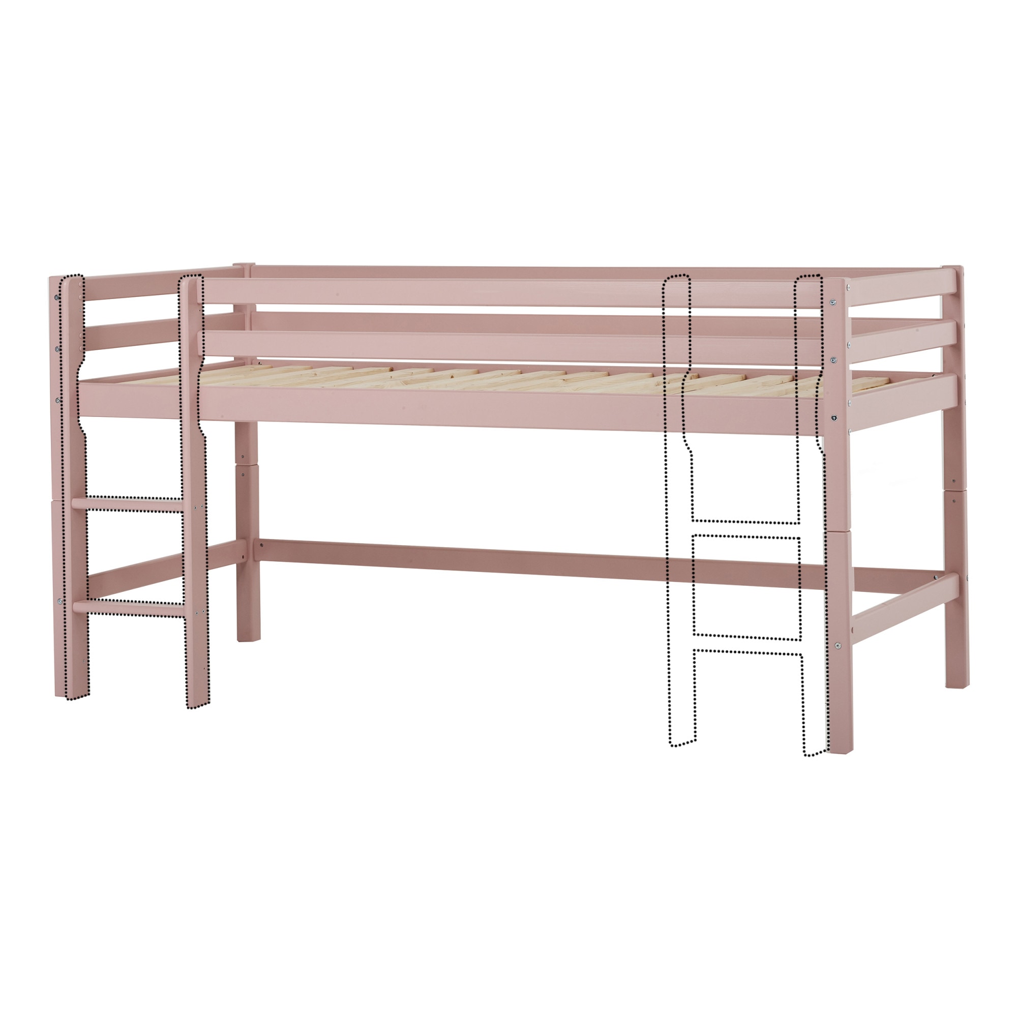 Hoppekids Hochbett »ECO Dream MY COLOR« Set, Bett,  90x200, umbaubar in Einzelbett, 4 Farben