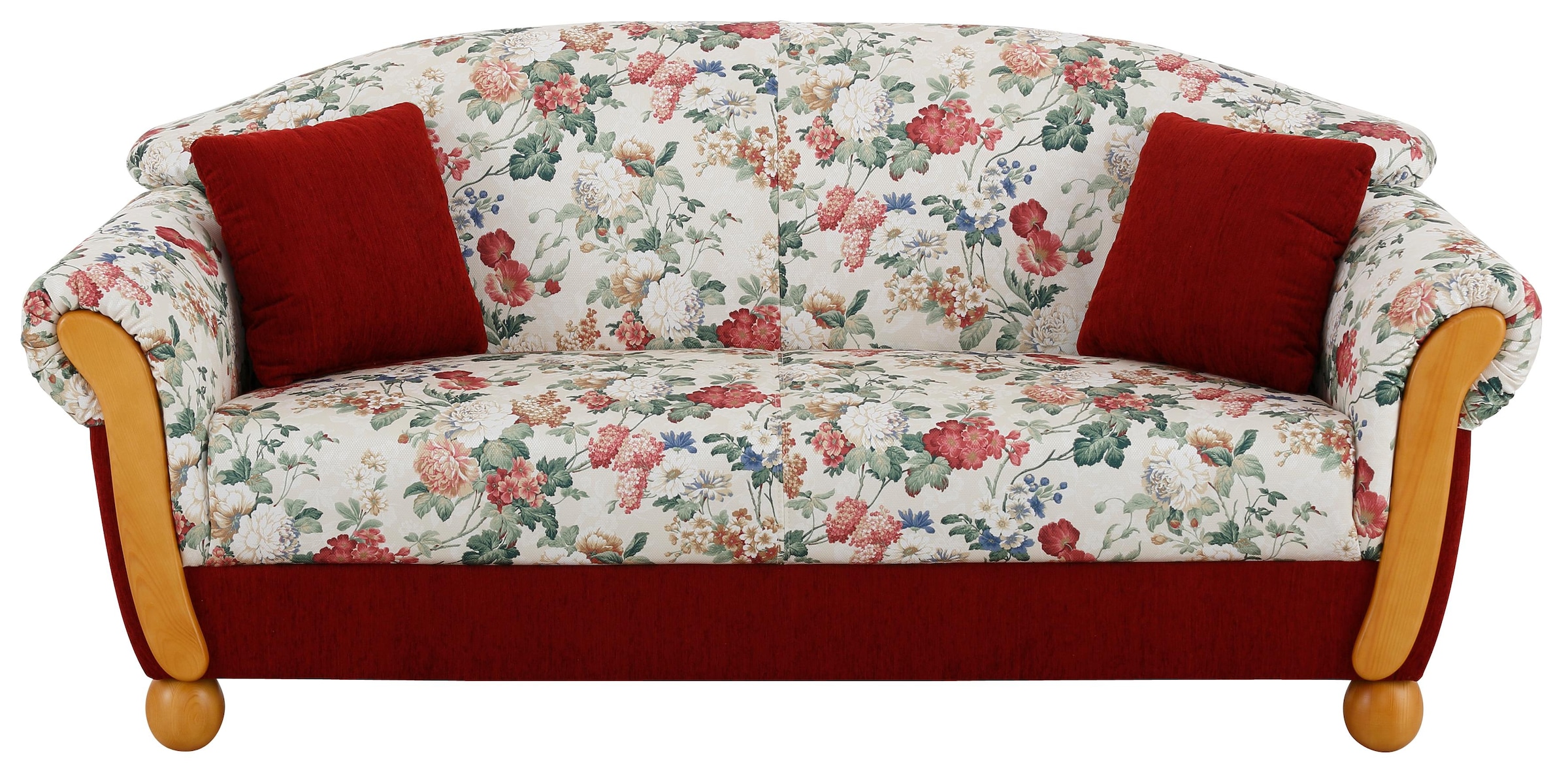 Home affaire 3-Sitzer »Milano, bequemes Sofa mit geschwungenen Armlehnen, Landhaus-Stil«