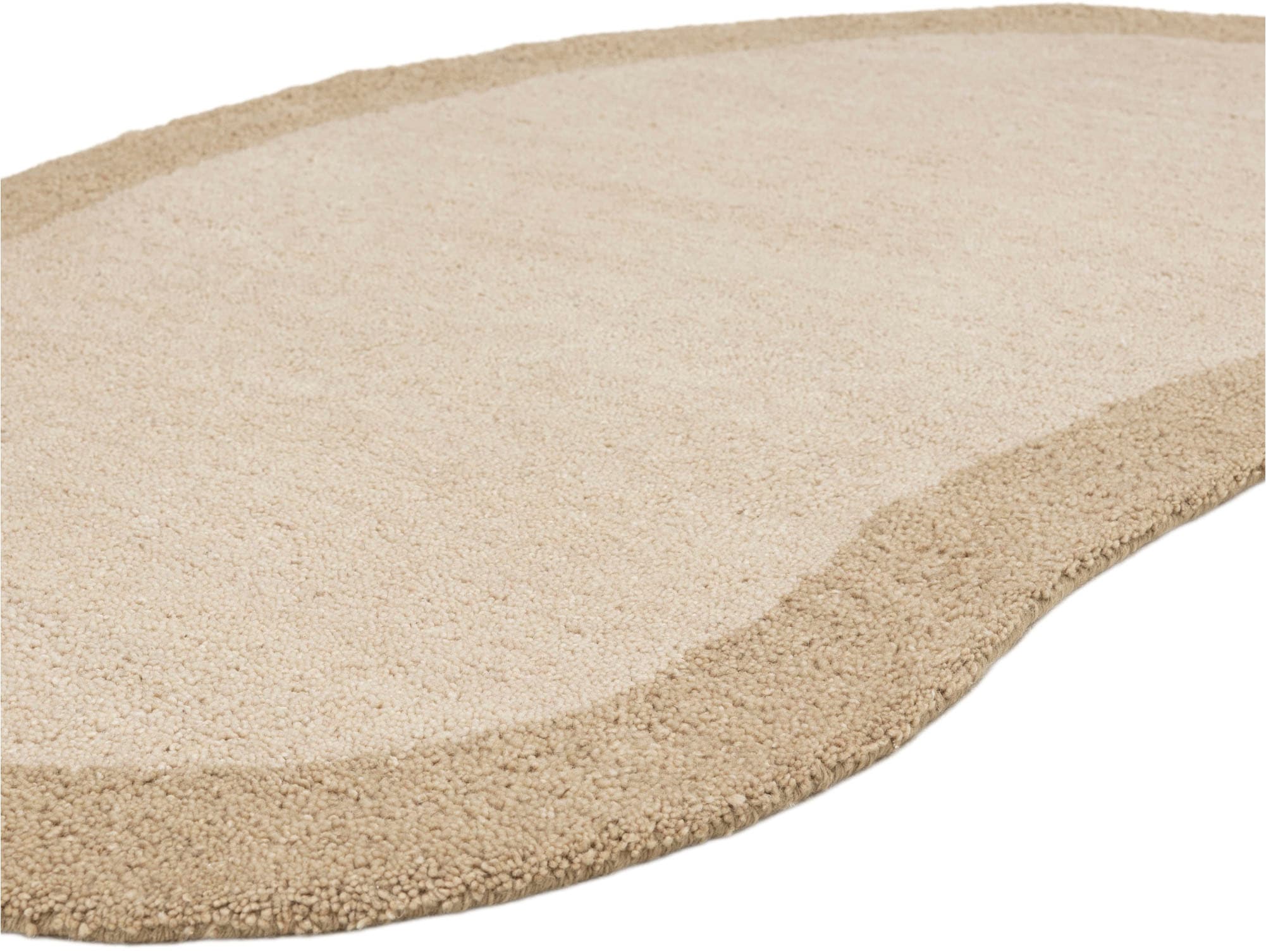 THEKO Tapis en laine »Gabbeh Super, Handweb, Teppich, Bordüre, reine Wolle« ovale 9 mm Höhe Schlafzimmer, Wohnzimmer, Esszimmer, auch als Läufer, eckig oder rund