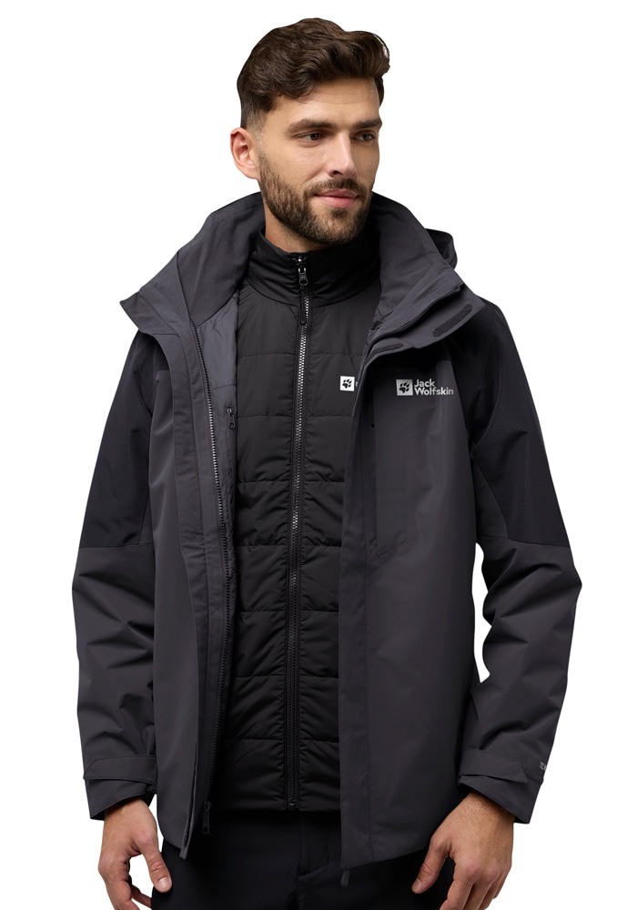 Image of Jack Wolfskin 3-in-1-Funktionsjacke "ROMBERG 3IN1 JKT M" mit Kapuze